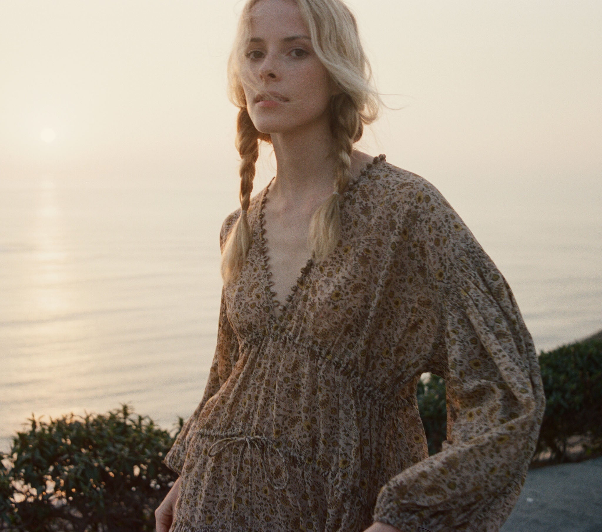 HMD -- GRASSE DRESS -- JAIPUR MUSTARD FLORAL