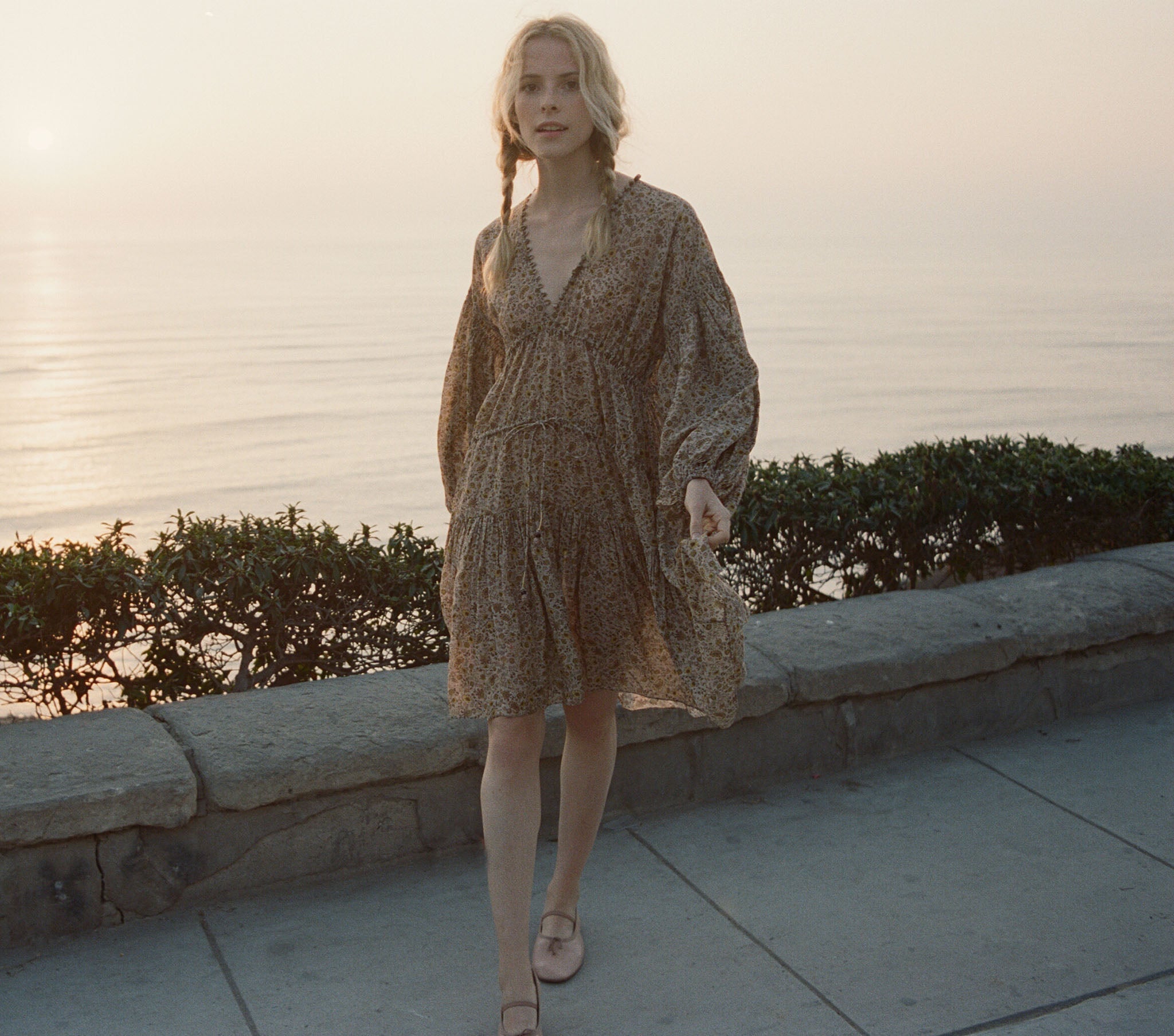 HMD -- GRASSE DRESS -- JAIPUR MUSTARD FLORAL