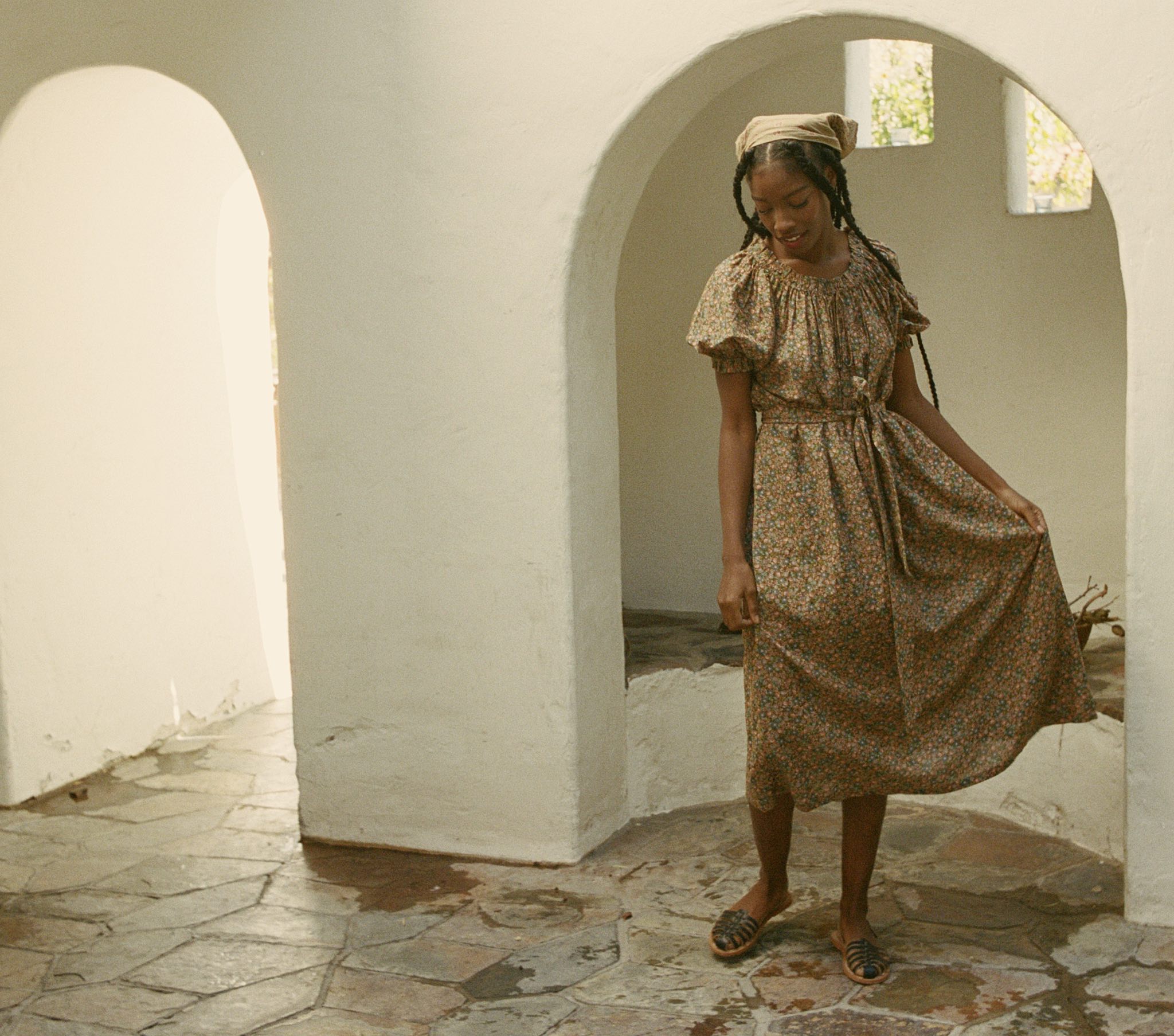 HMD -- SAFFLOWER DRESS -- YELLOW LAUREL CANYON ROSE
