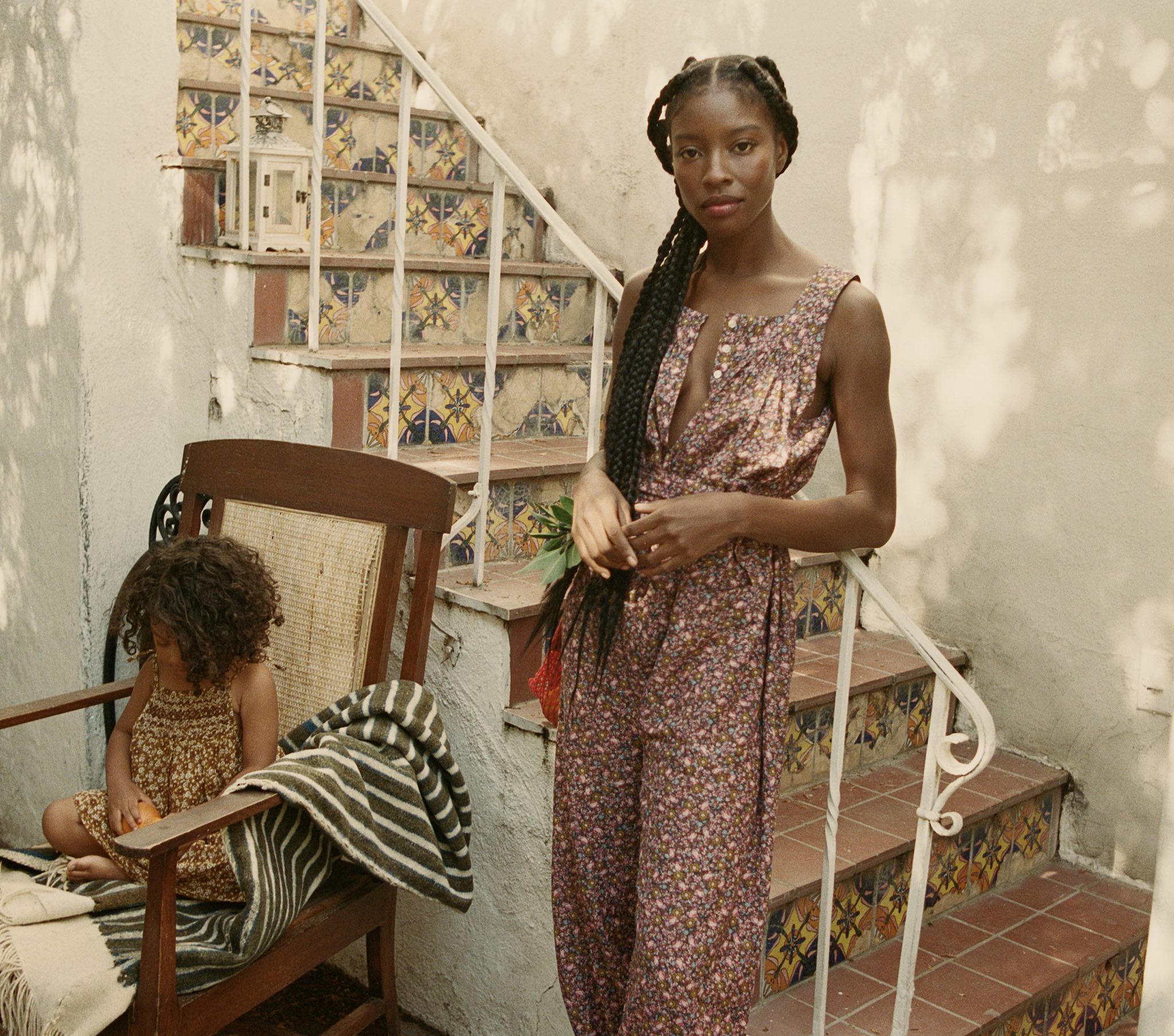 HMD -- ELIZA JUMPSUIT -- BLUE LAUREL CANYON ROSE