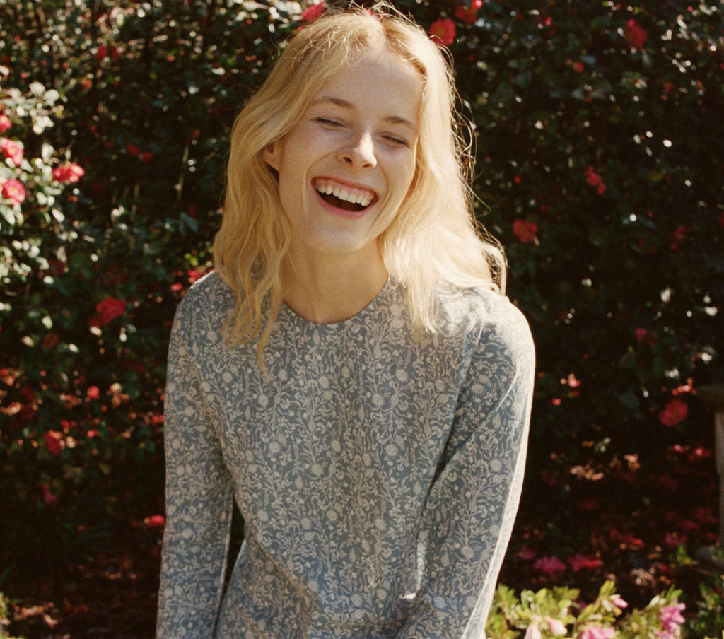HMD -- LOIRE DRESS -- CHINA BLUE MINI EARL FLORAL