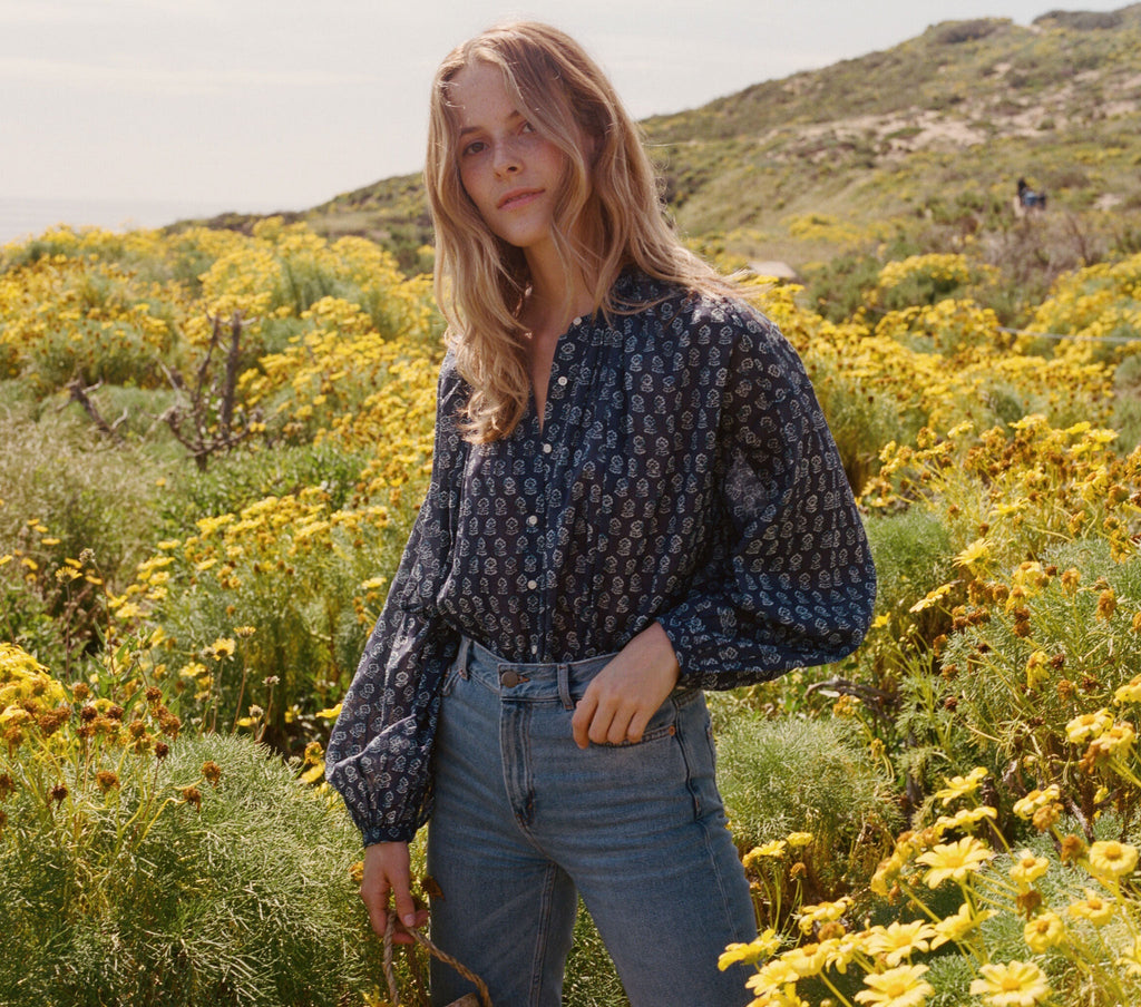 HMD -- THE JANE BLOUSE -- INDIGO