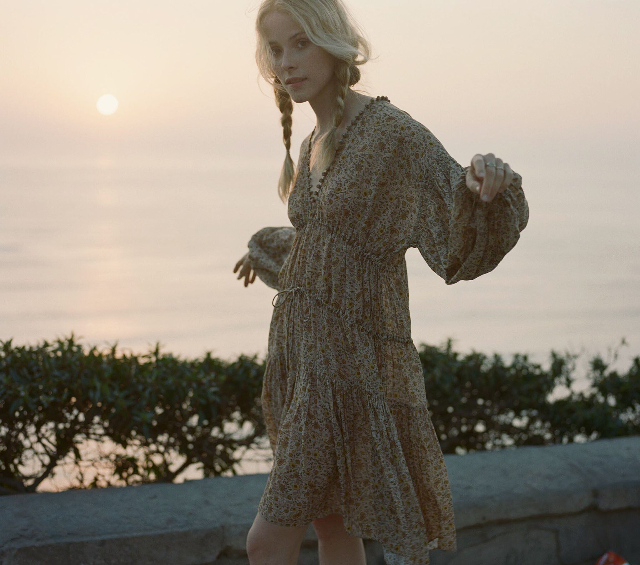 HMD -- GRASSE DRESS -- JAIPUR MUSTARD FLORAL