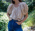 HMD -- JUNE TOP -- FEATHERED FLORAL