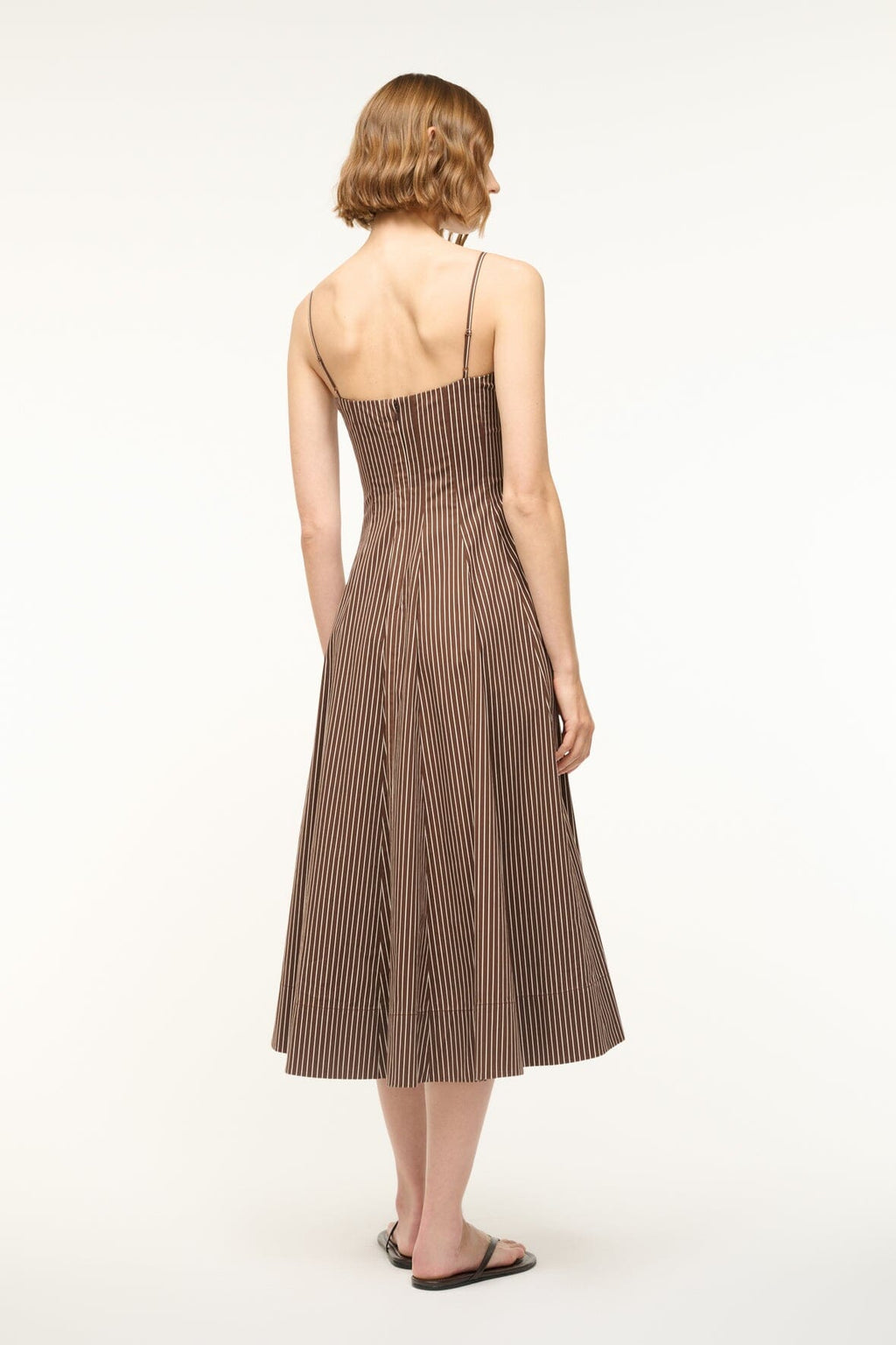 WYLIE DRESS | DARK OAK MICRO STRIPE