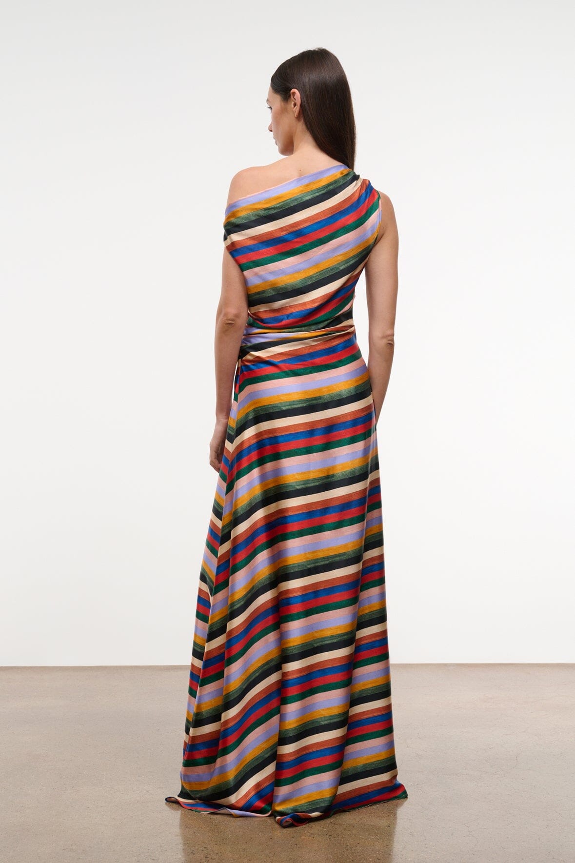 PHARE SILK MAXI DRESS | ARTIST STRIPE