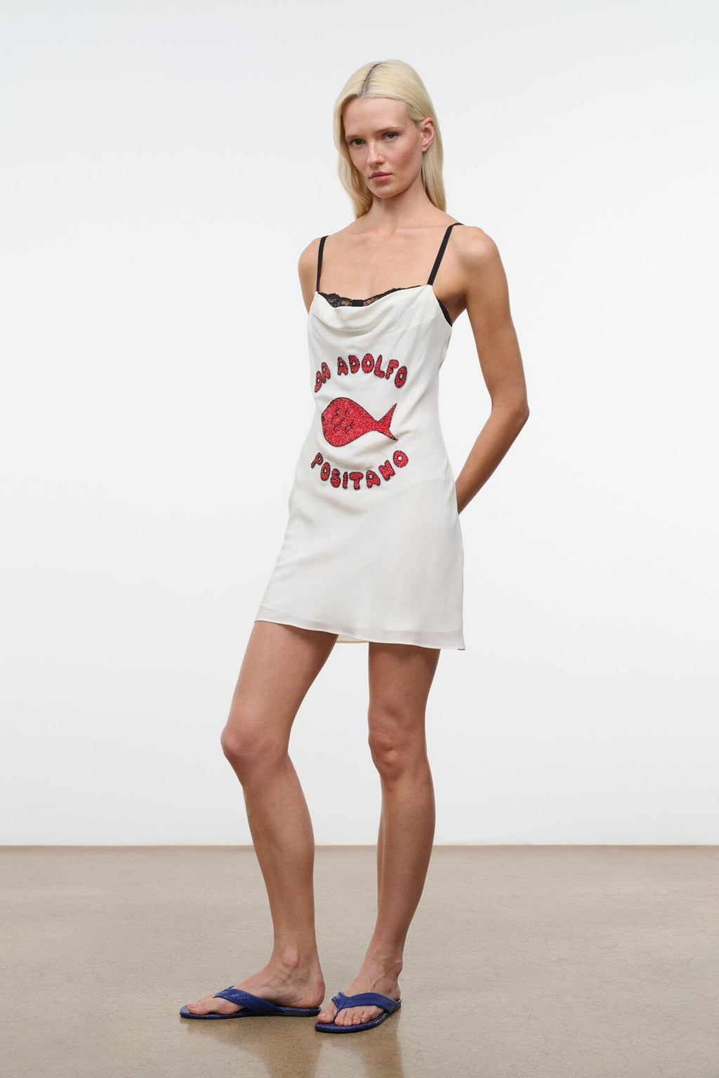 EVANGELINE SILK MINI DRESS | DA ADOLFO