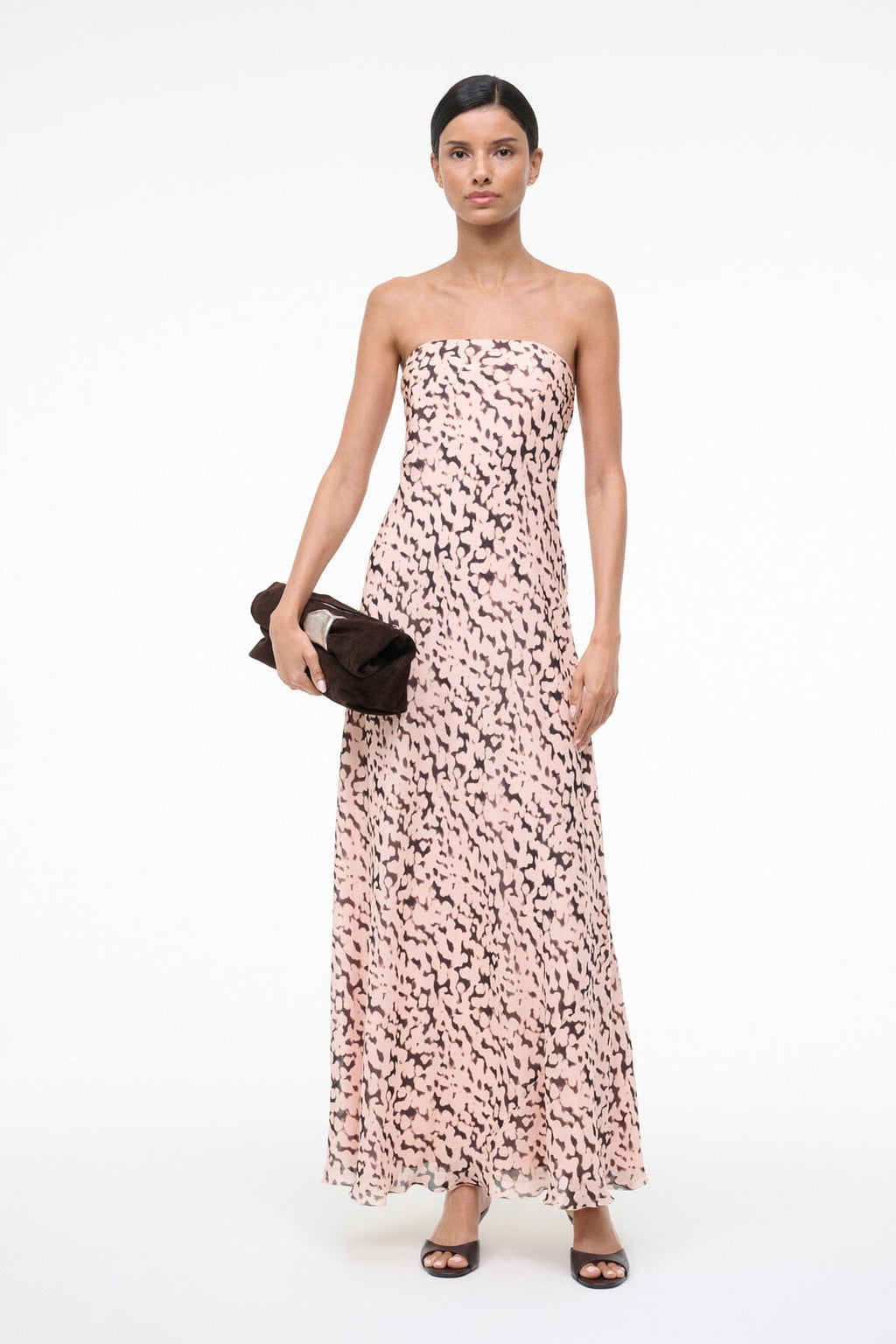 CASSIE SILK DRESS | ALMOND BLACK