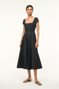 SHORT SLEEVE WELLS DRESS | BLACK