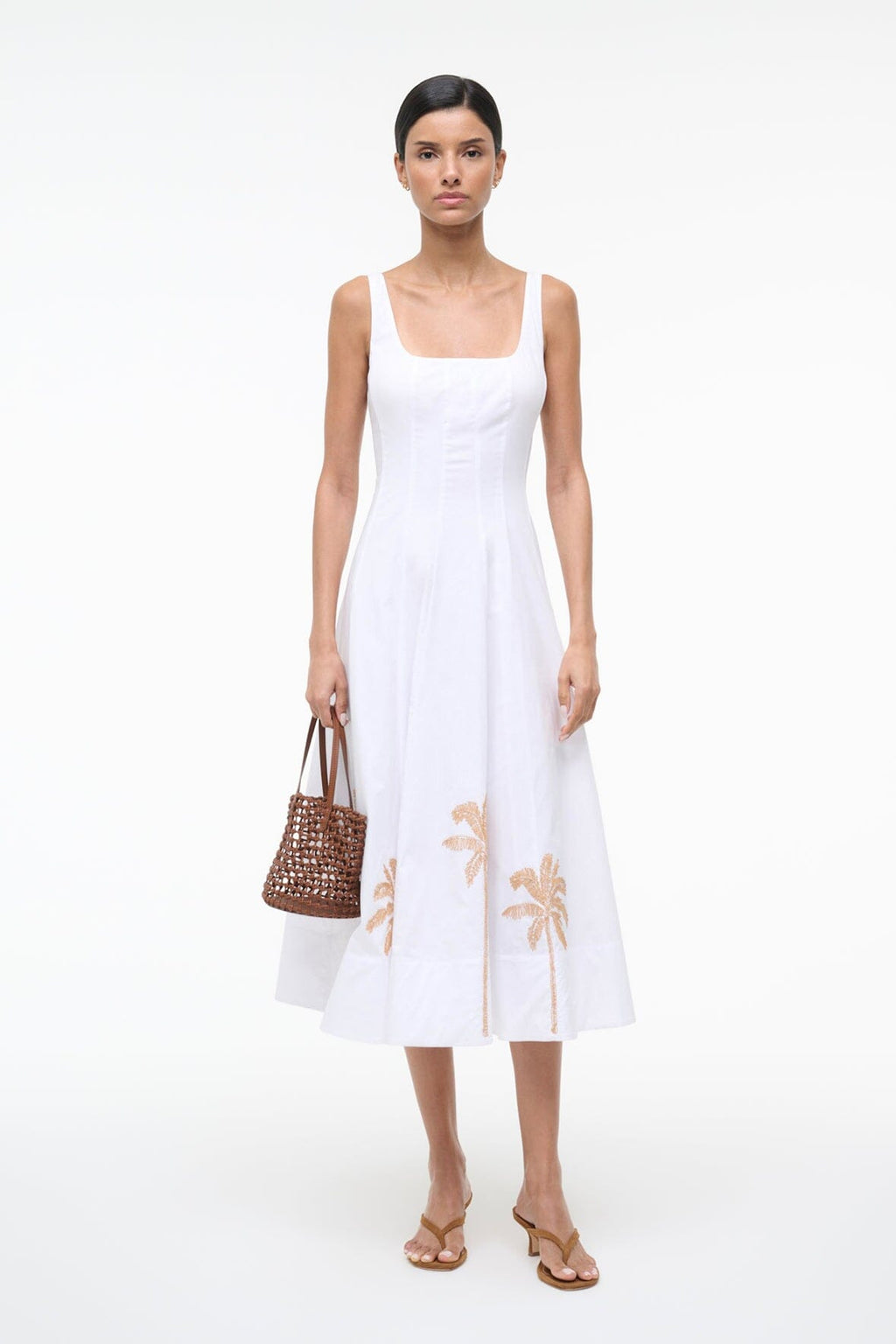 WELLS DRESS | PALM EMBROIDERY