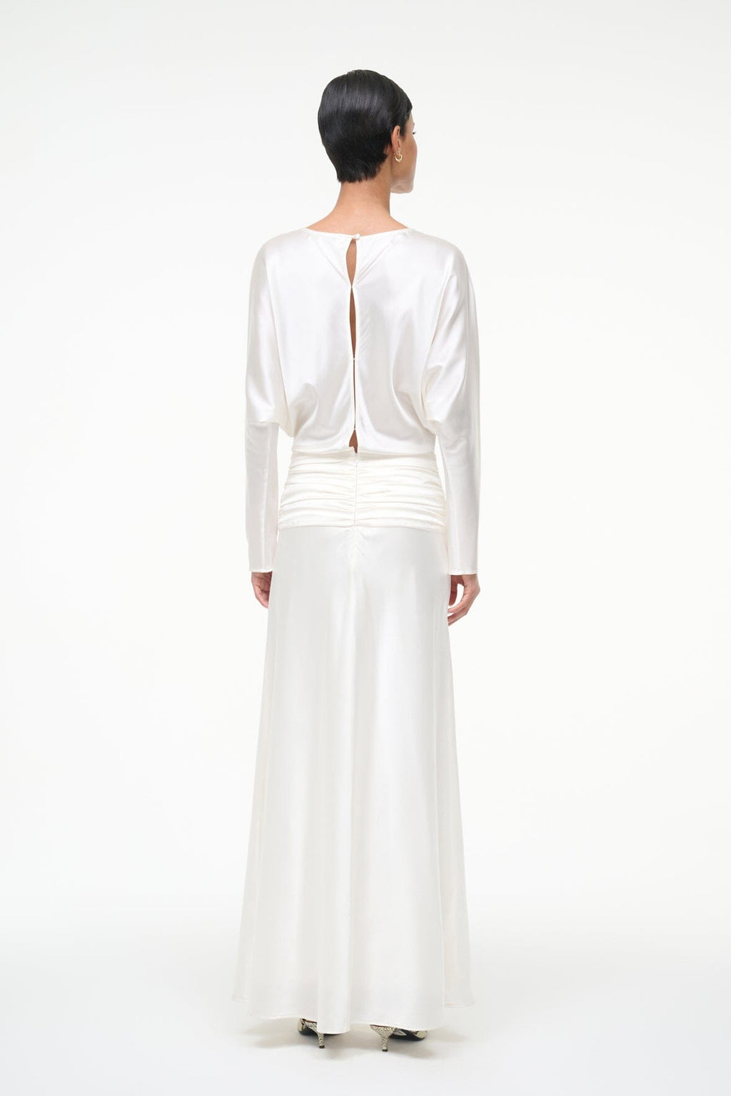 FREDA SILK DRESS | IVORY