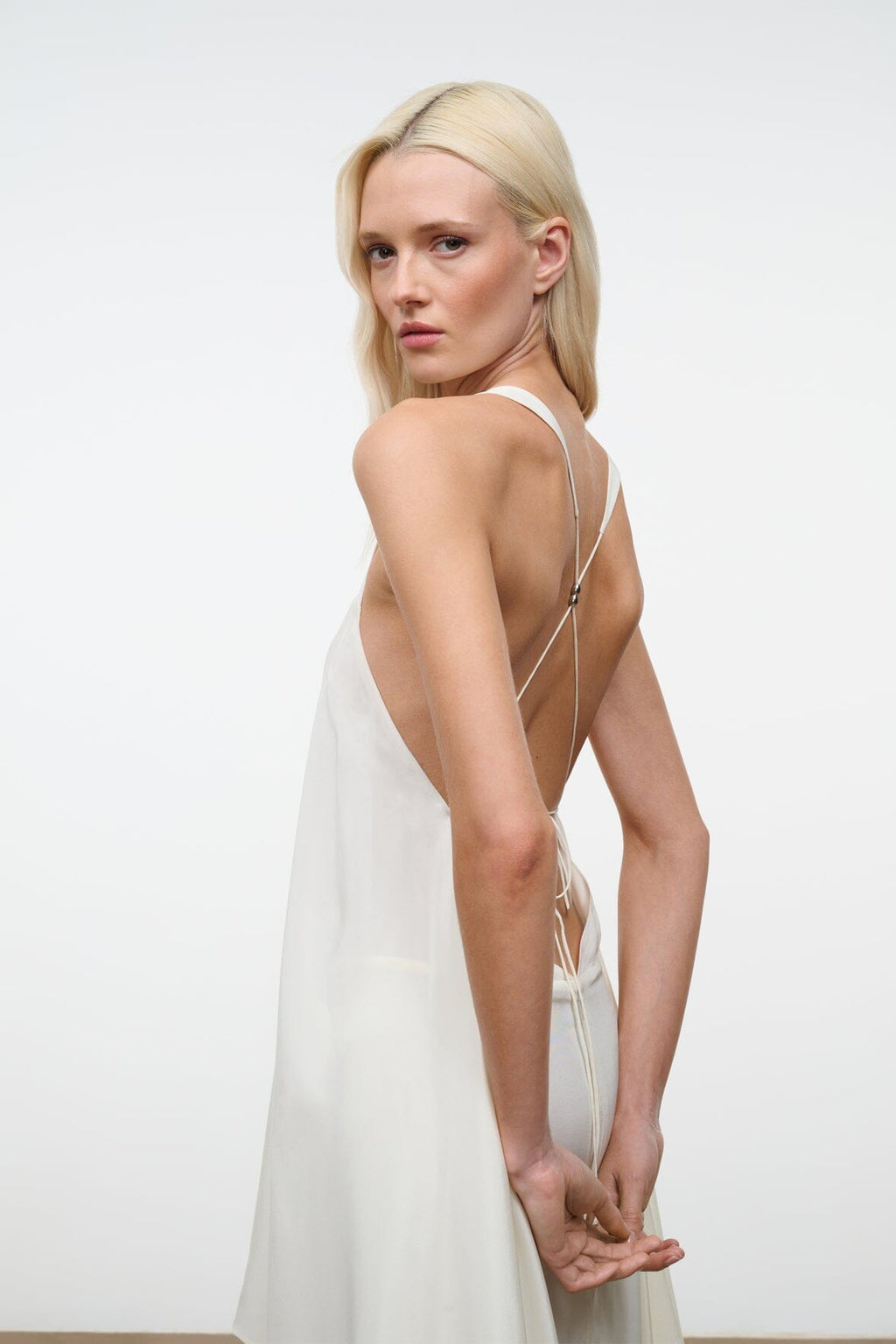 KIRA SILK DRESS | IVORY