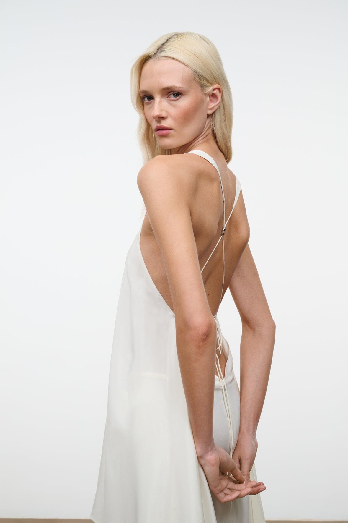 KIRA SILK DRESS | IVORY