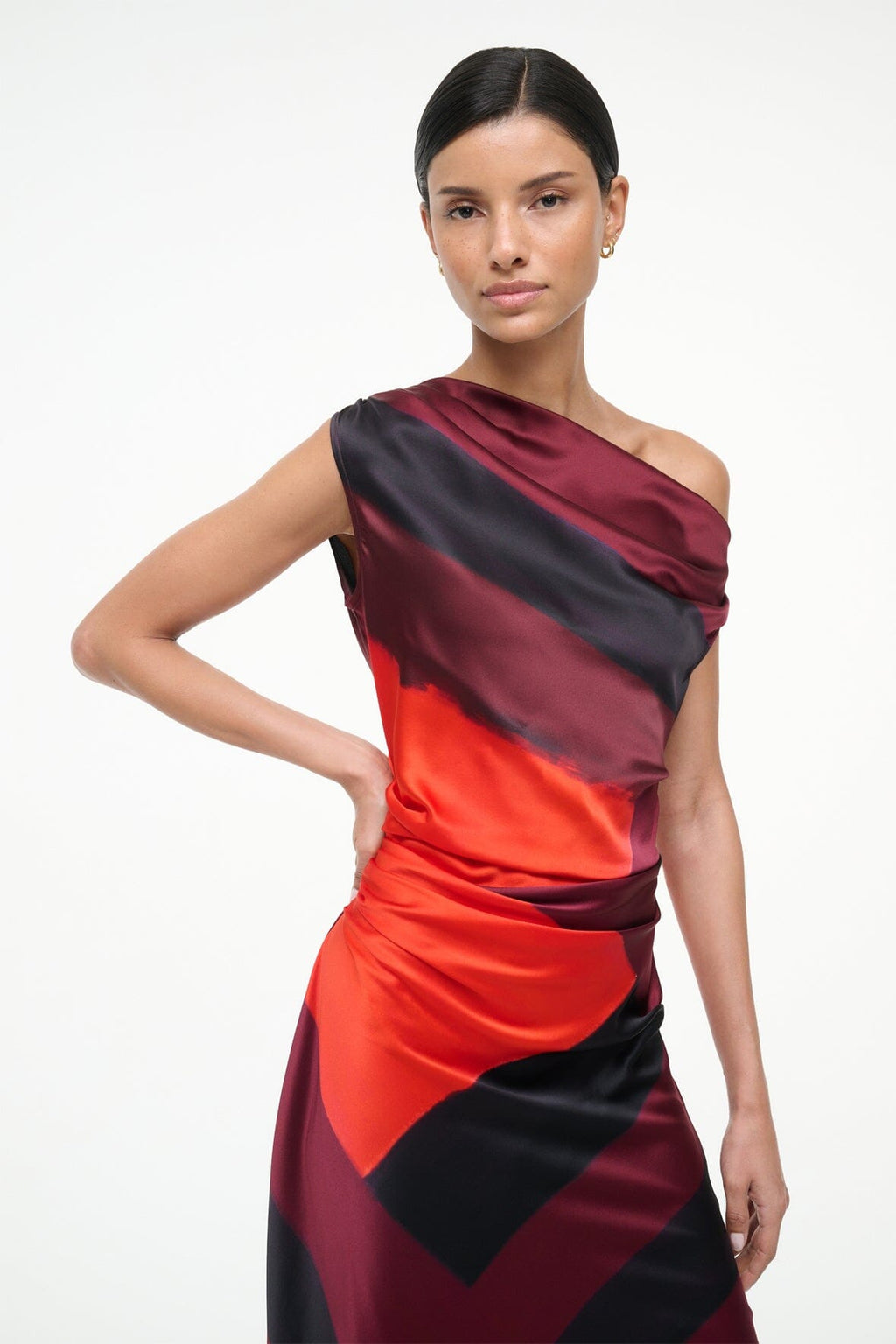 PHARE SILK DRESS | RUBY PRISM