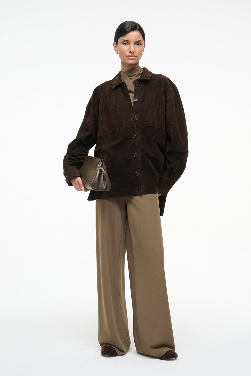 JOSETTE SUEDE SHIRT | ESPRESSO