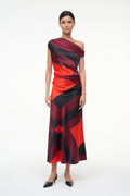 PHARE SILK DRESS | RUBY PRISM