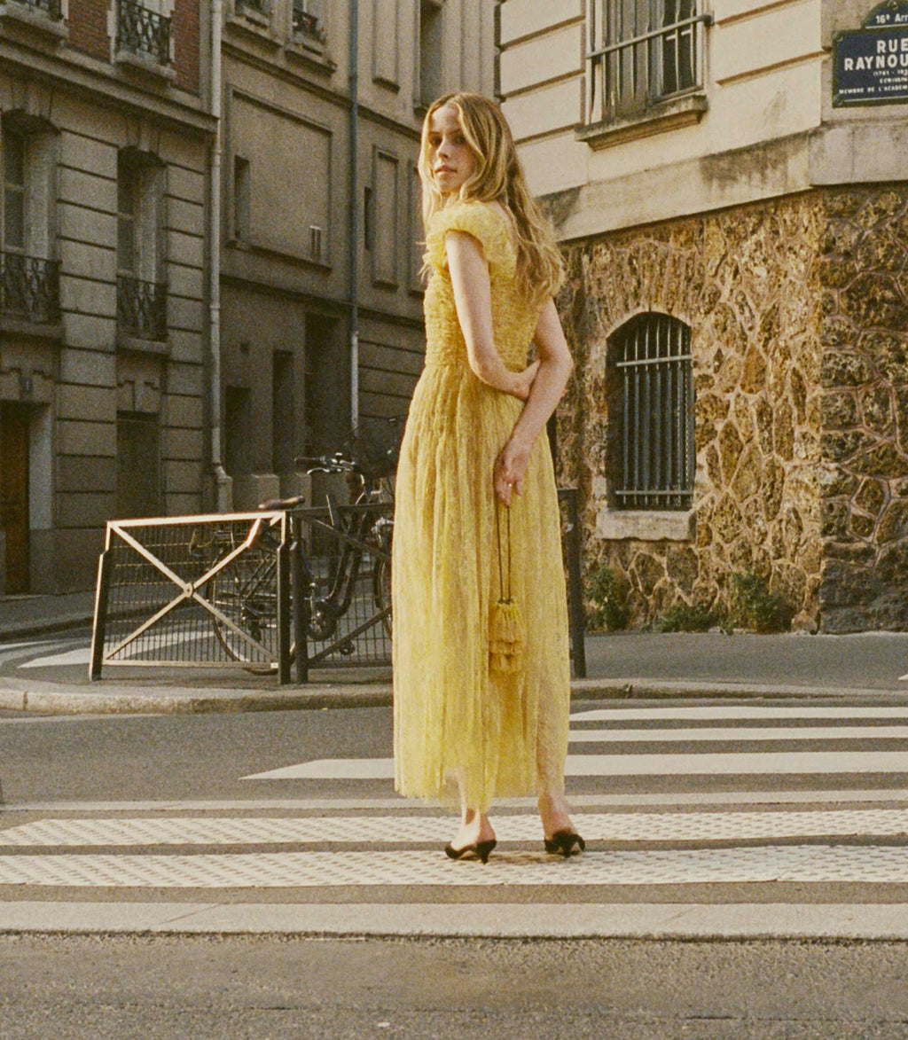 HMD -- PAMELINA DRESS -- DAFFODIL YELLOW LACE