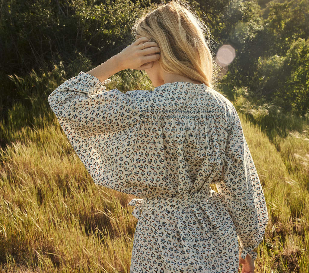HMD -- OPAL DRESS -- BLUE FLORAL MEADOW