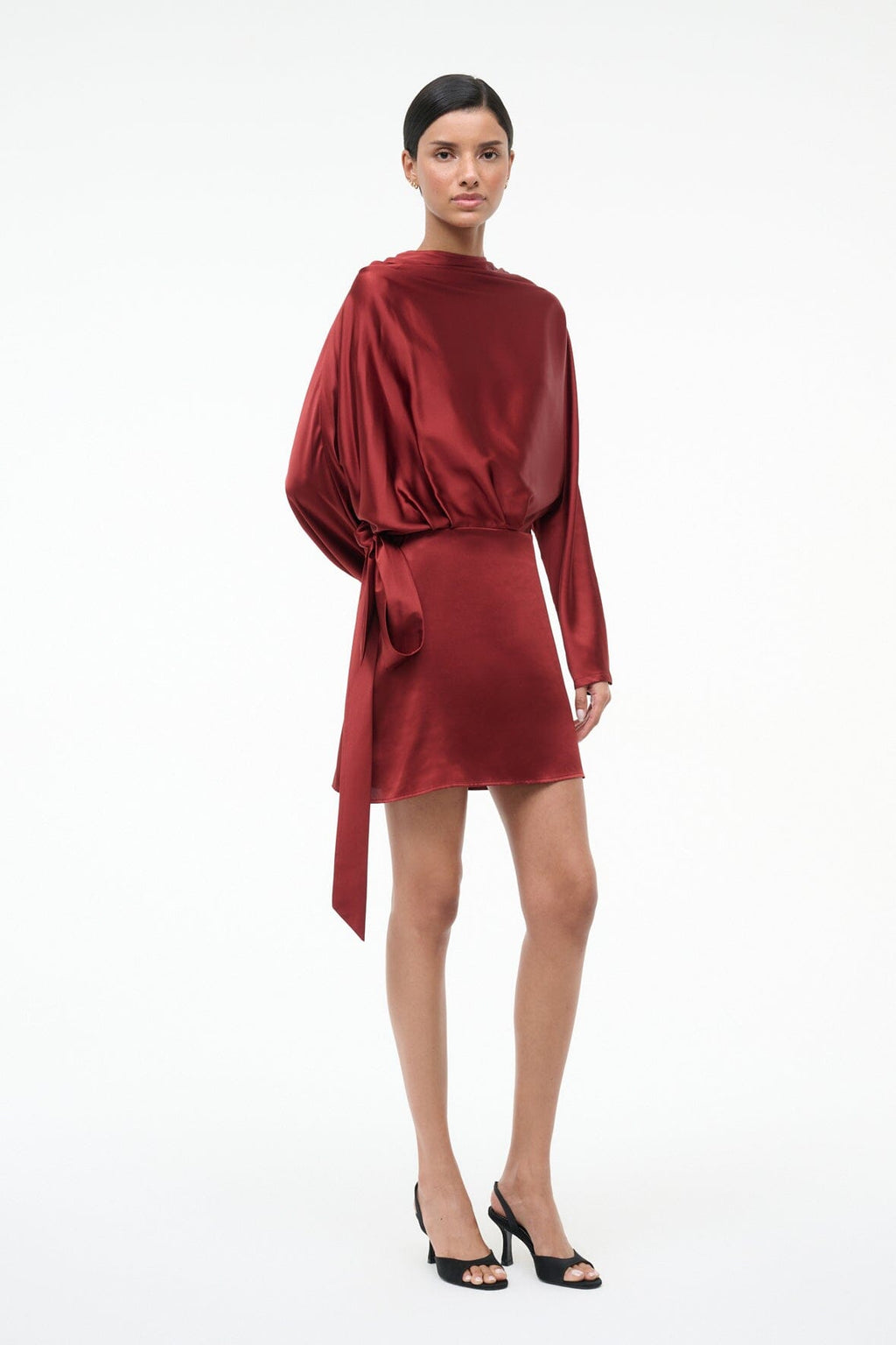 PHOEBE SILK MINI DRESS | SANGRIA