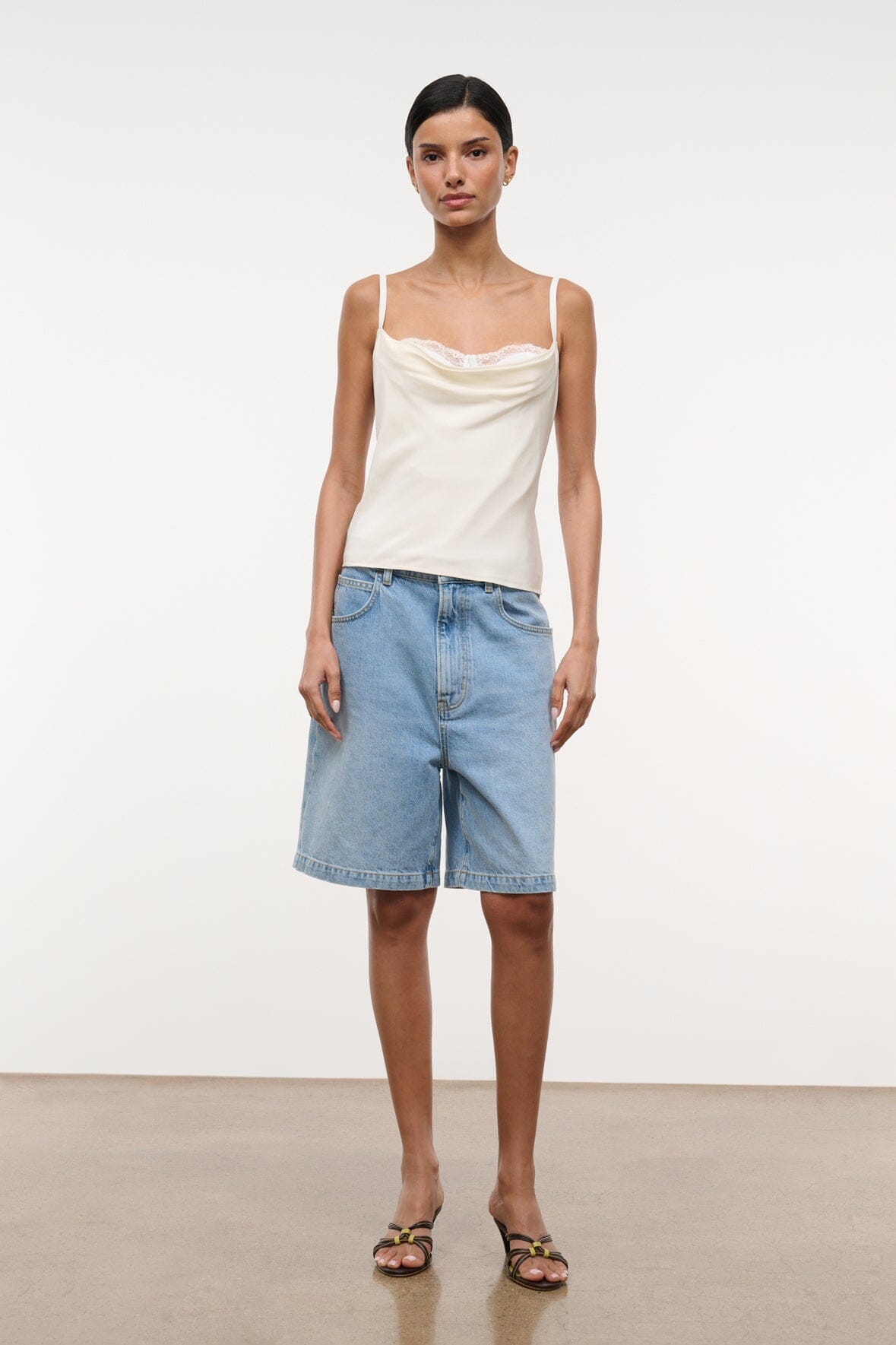 EVANGELINE TOP | IVORY SILK