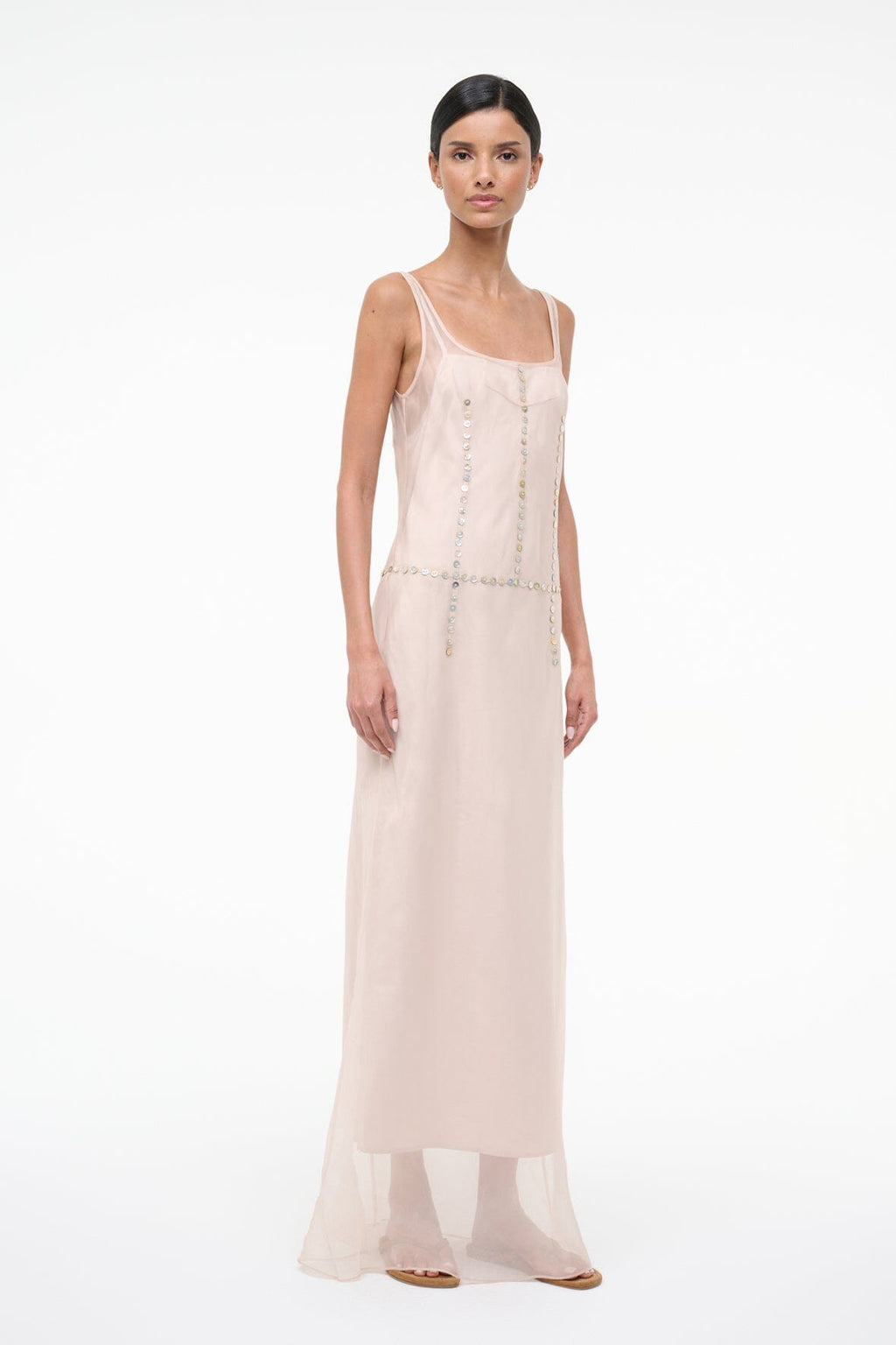 GRETA SILK DRESS | FAWN