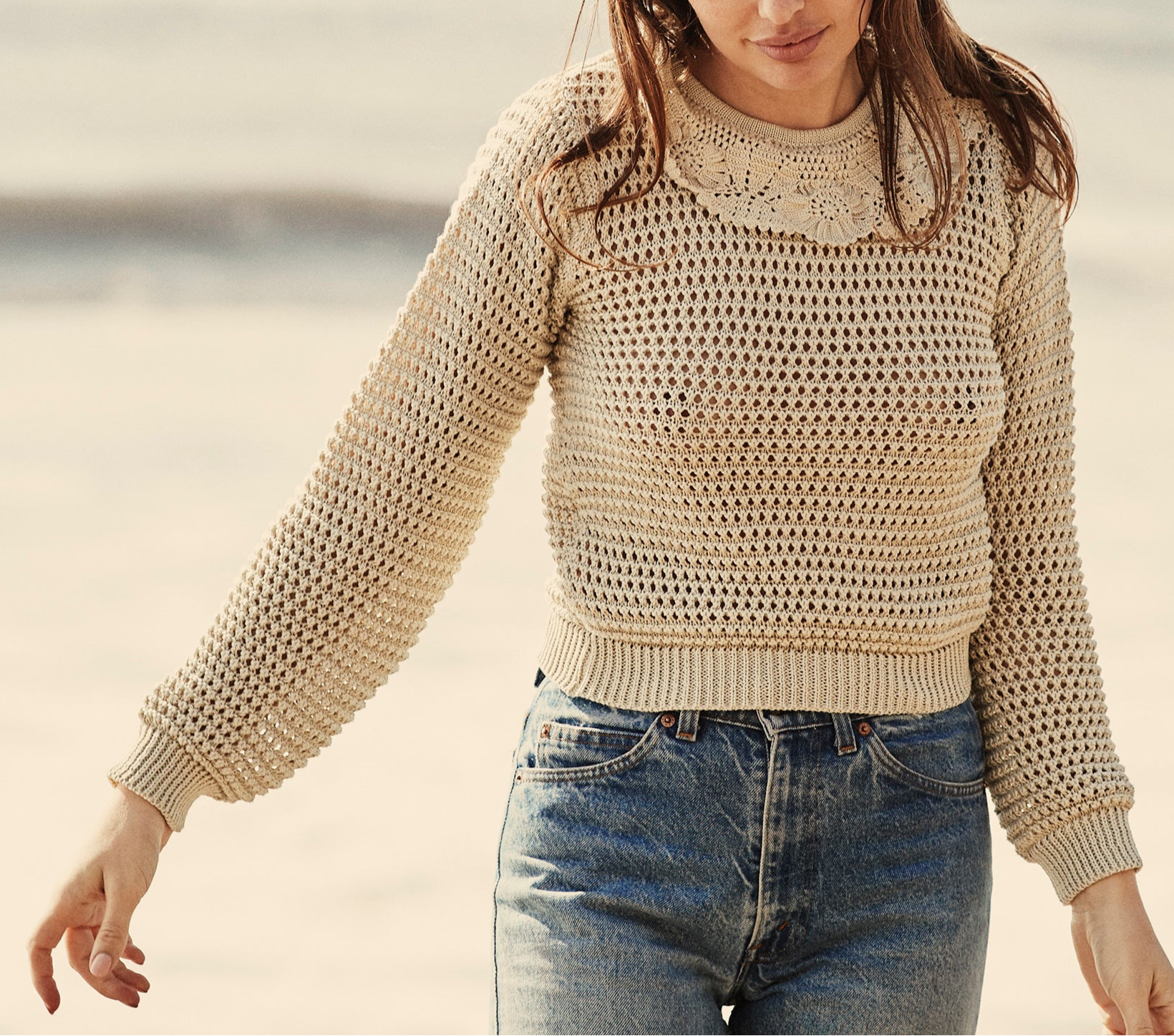 HMD -- TALIA SWEATER -- ANTIQUE IVORY