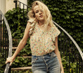 HMD -- ABELENE TOP -- TASHA GARDEN PRINT