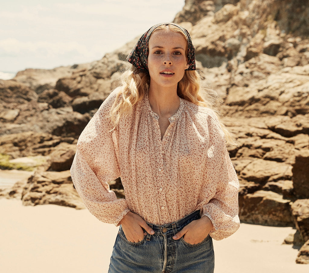 HMD -- THE JANE BLOUSE -- ROSEPINK BABY KATE PRINT