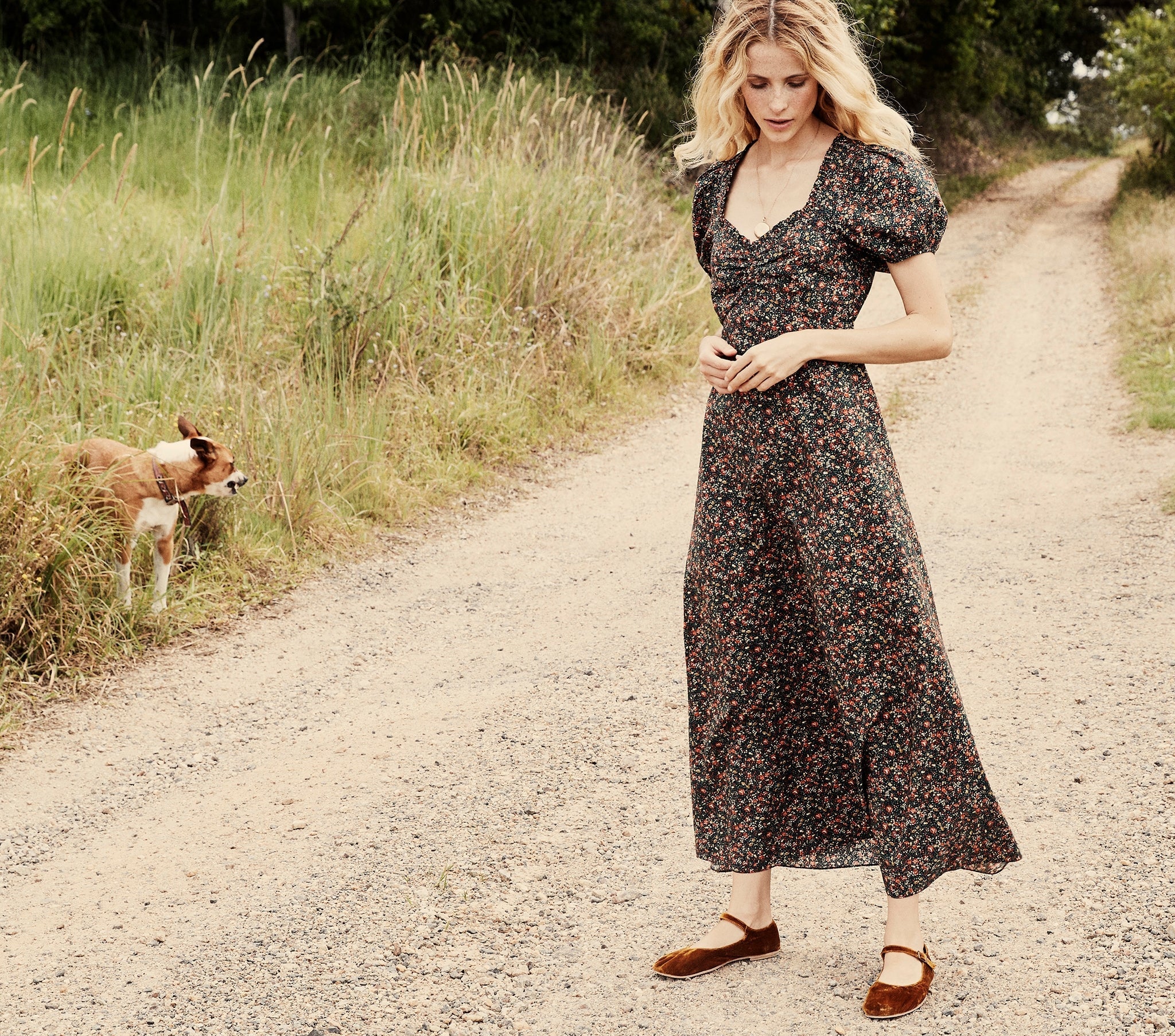 HMD -- DREE DRESS -- BLACK PETIT JARDIN PRINT