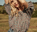 HMD -- SIA TOP -- WHITE PETIT JARDIN PRINT