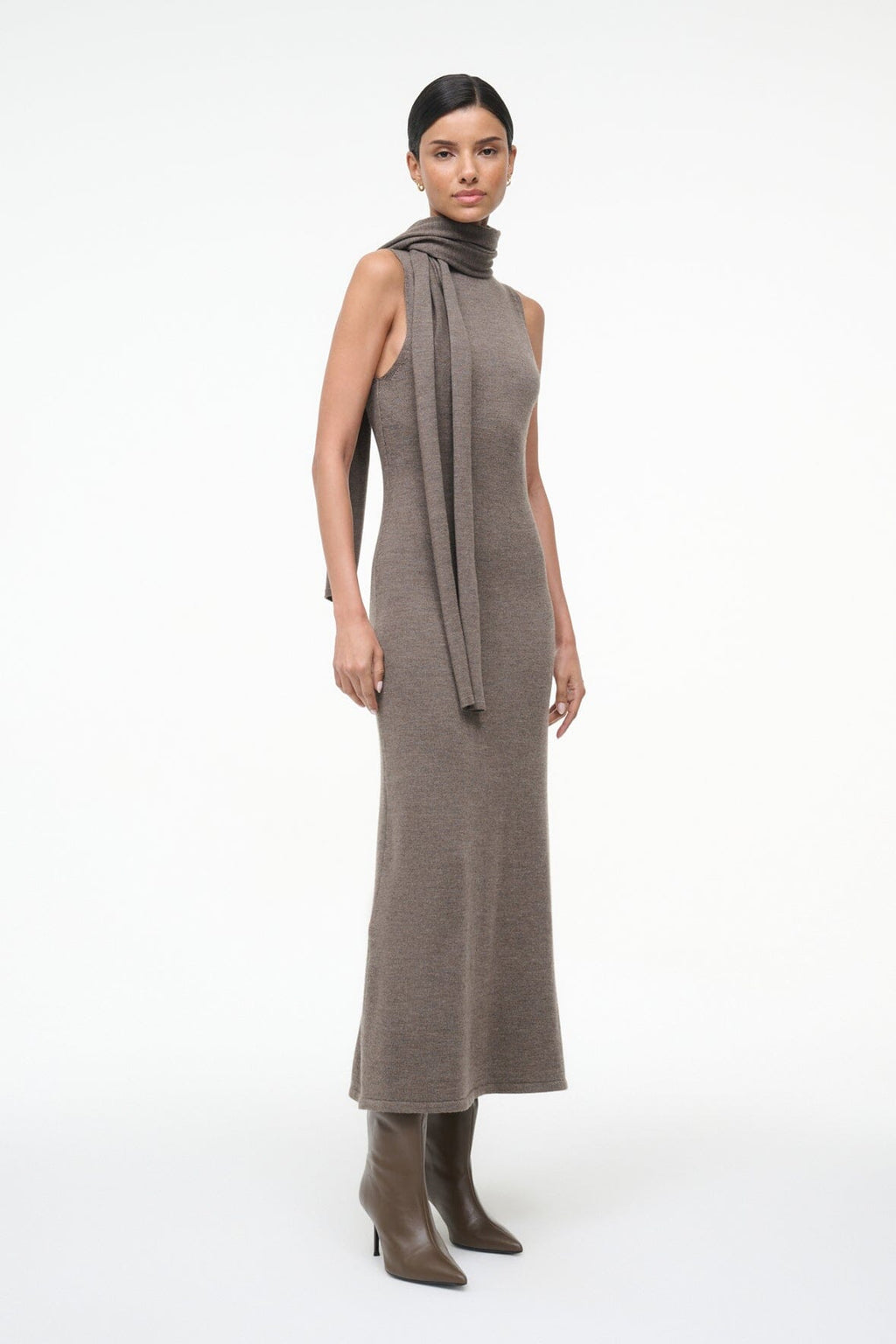 CANAL MIDI DRESS | TRUFFLE