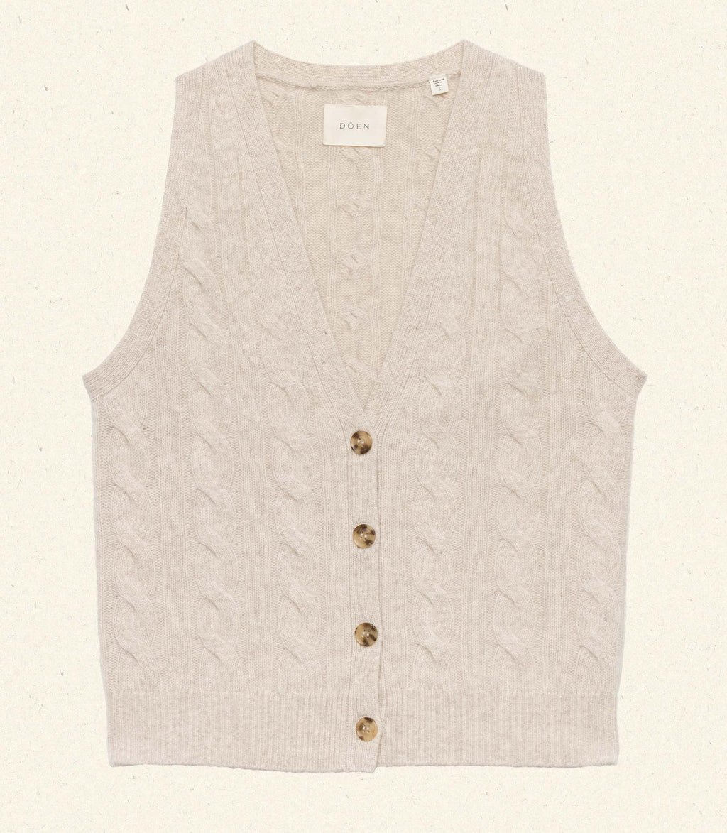 ALBERTA CASHMERE VEST -- COTTAGE