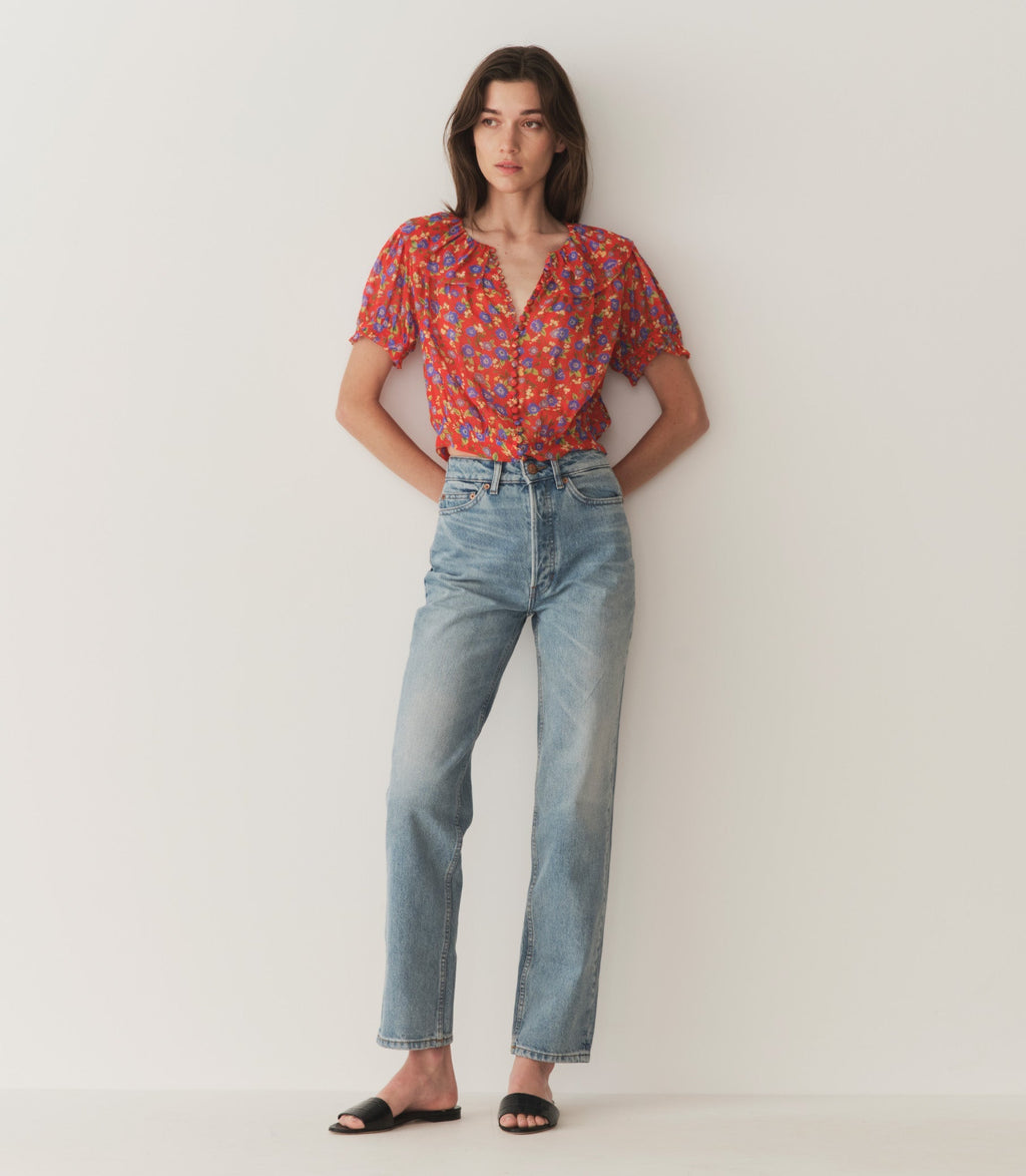 HMD -- ANAISE TOP -- RED DAYFLOWER MEADOW