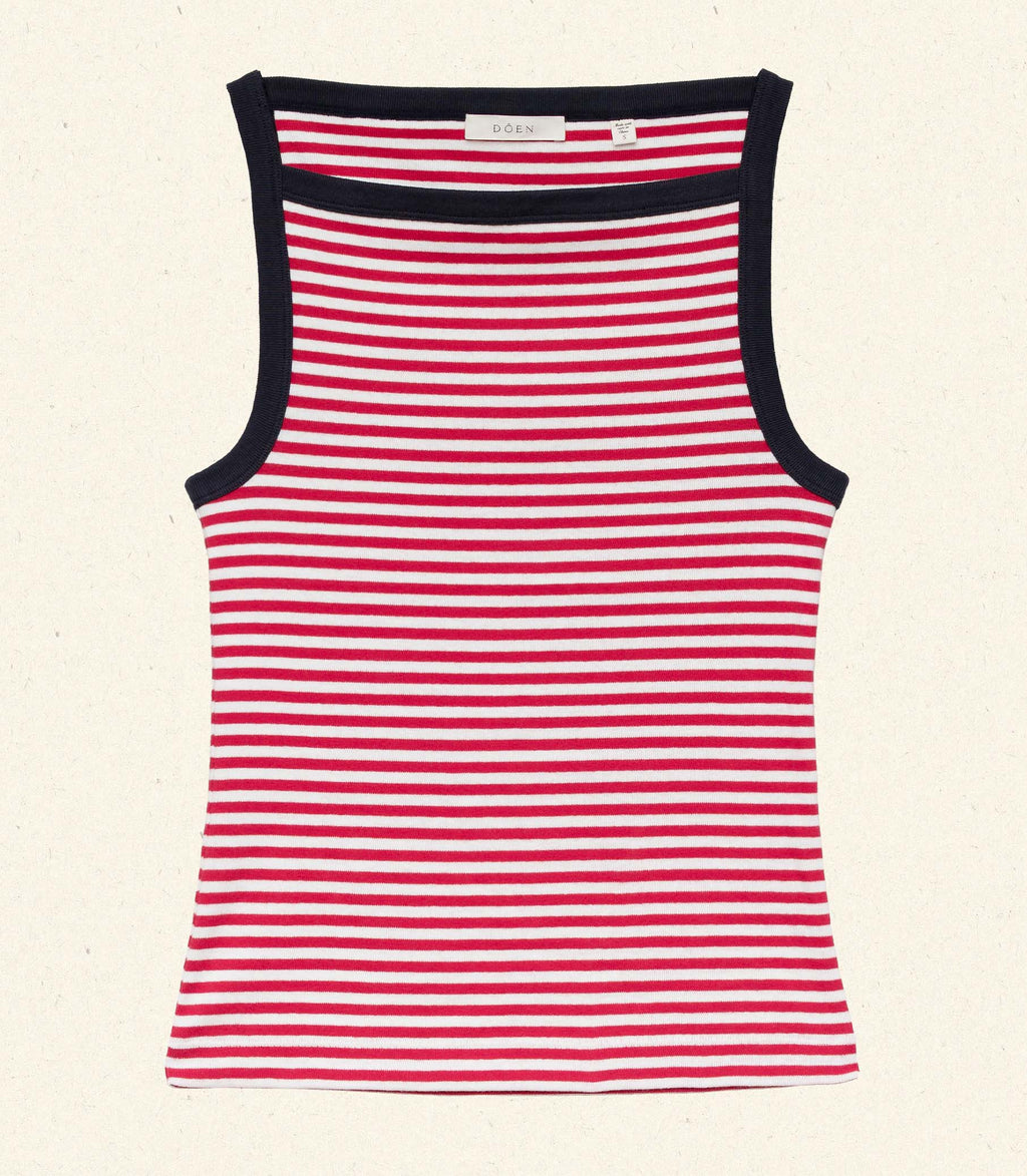 HMD -- ANDREA TANK -- ROUGE NANTUCKET STRIPE