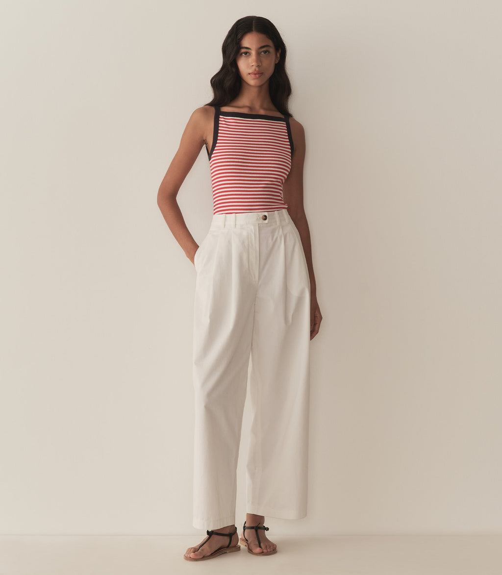 HMD -- ANDREA TANK -- ROUGE NANTUCKET STRIPE