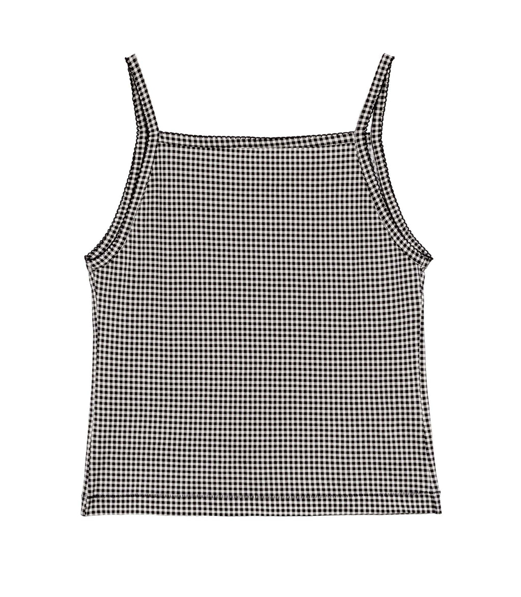 HMD -- ANGIE TANK -- NOIR LA MADDALENA GINGHAM