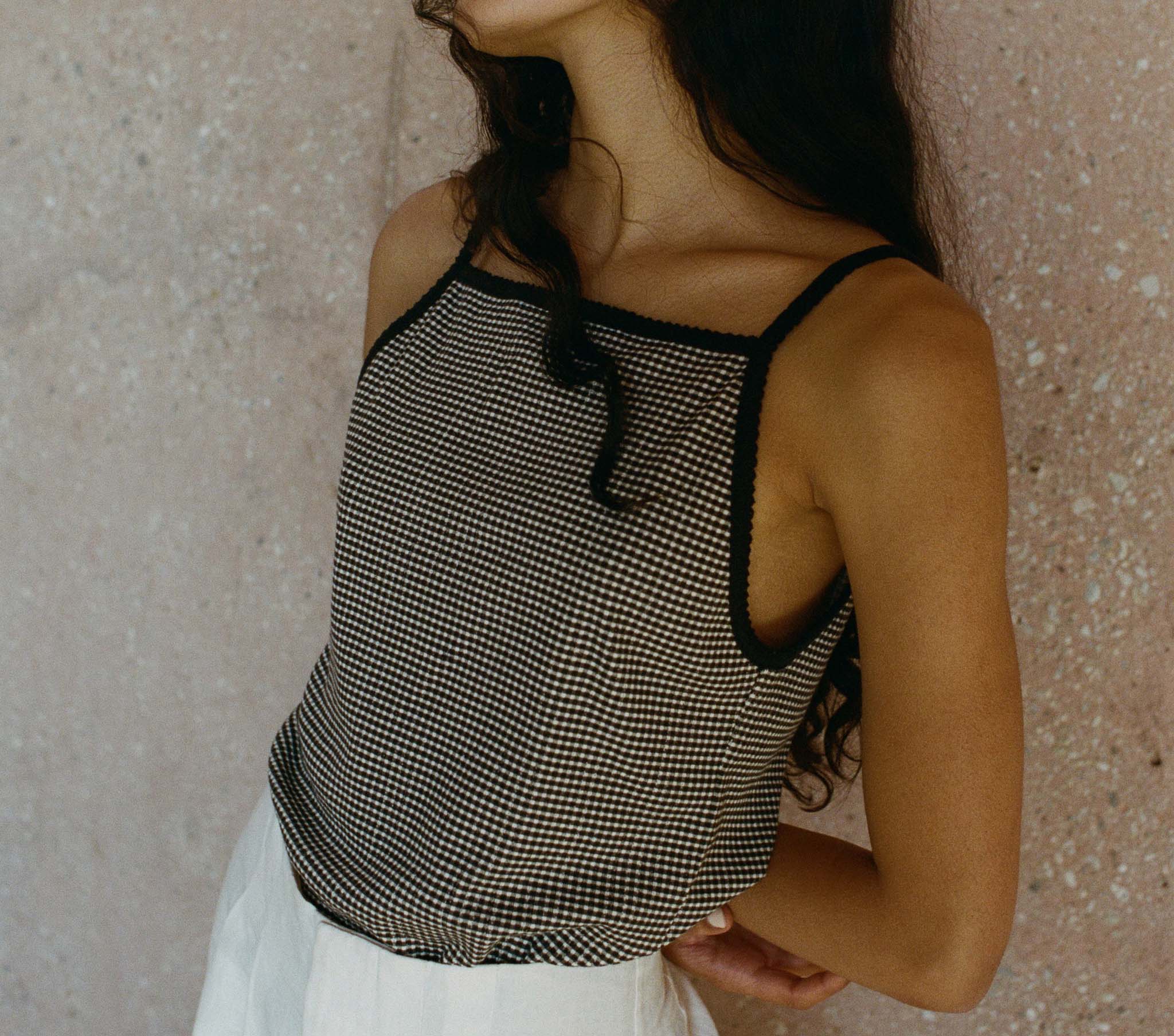 HMD -- ANGIE TANK -- LA MADDALENA GINGHAM