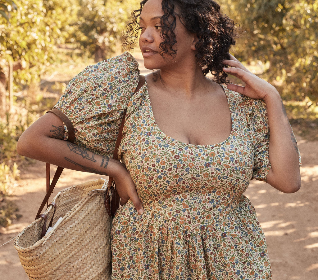 HMD -- ABRIELLE DRESS -- SUNSHINE POPPY BELL FLORAL