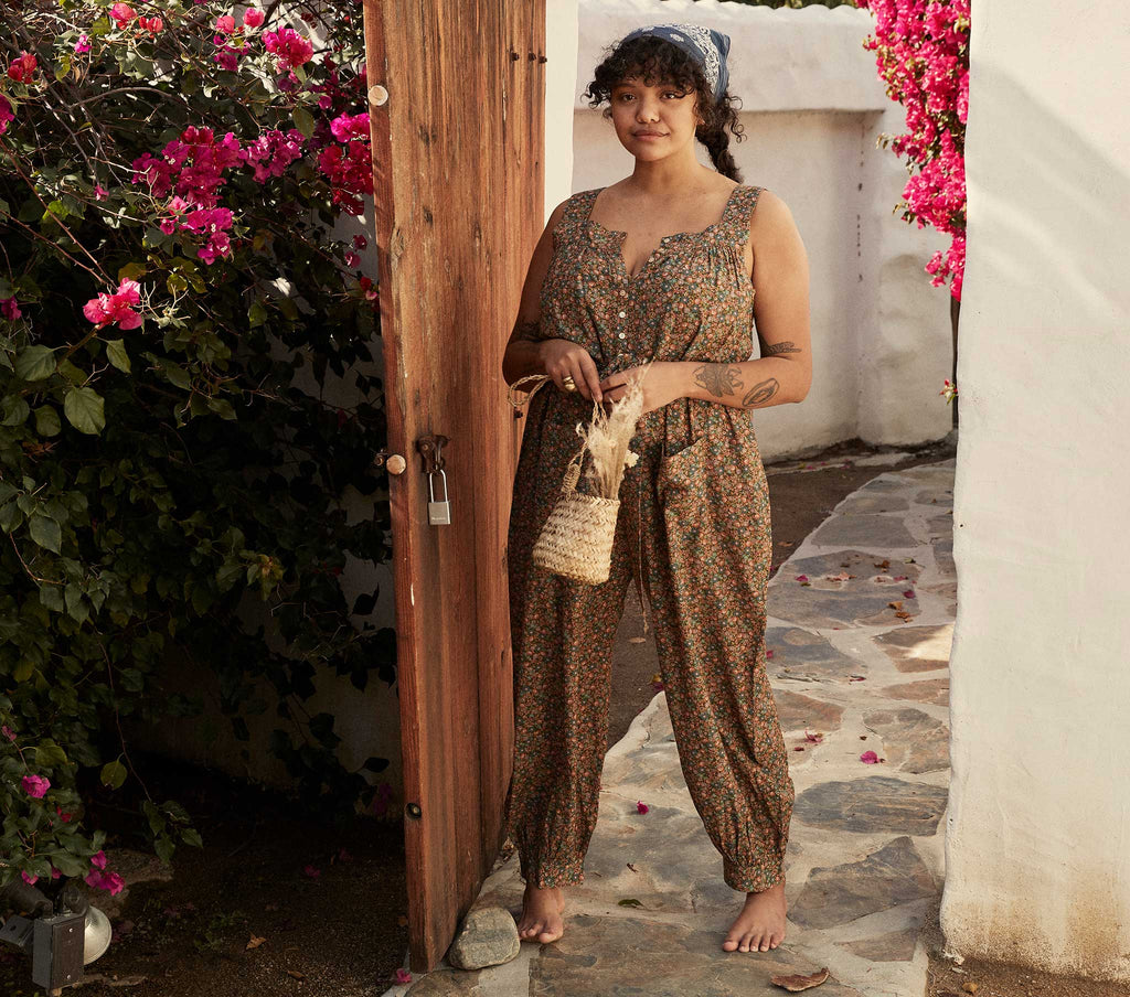 HMD -- ELIZA JUMPSUIT -- YELLOW LAUREL CANYON ROSE