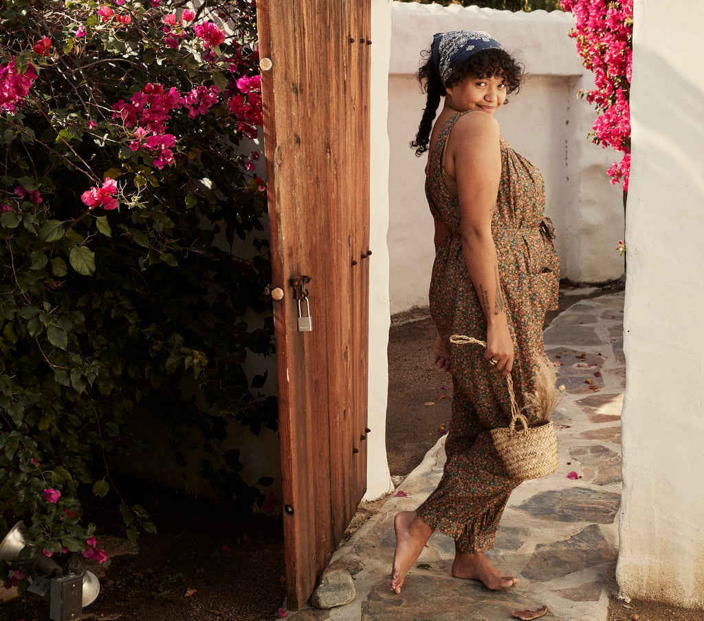 HMD -- ELIZA JUMPSUIT -- YELLOW LAUREL CANYON ROSE