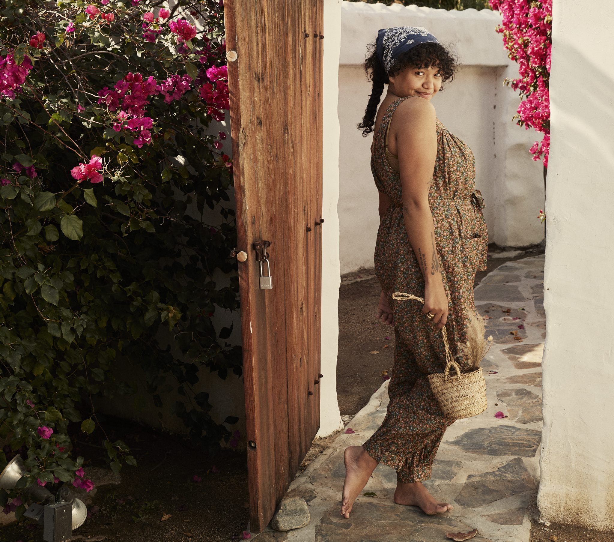 HMD -- ELIZA JUMPSUIT -- YELLOW LAUREL CANYON ROSE