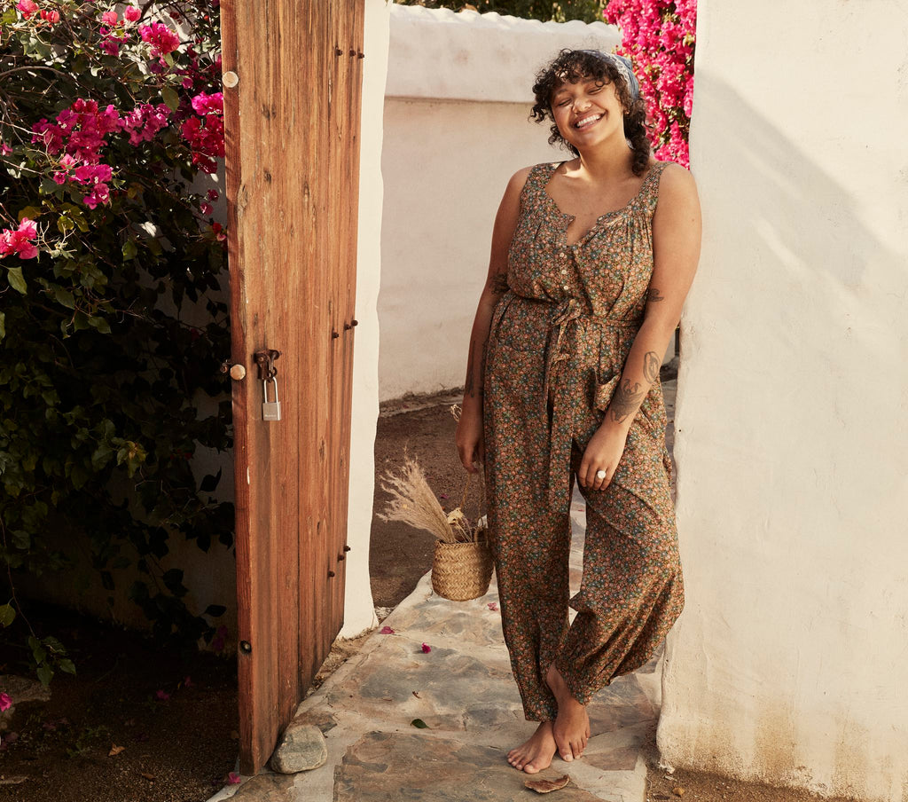 HMD -- ELIZA JUMPSUIT -- YELLOW LAUREL CANYON ROSE