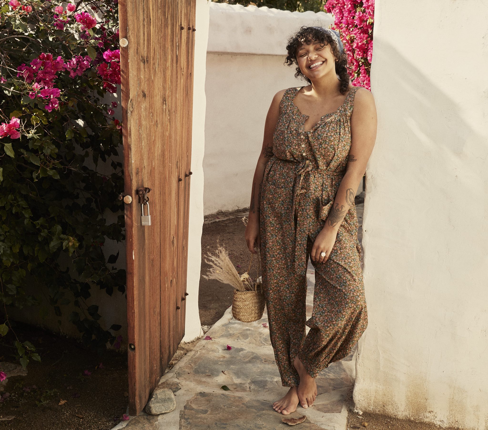 HMD -- ELIZA JUMPSUIT -- YELLOW LAUREL CANYON ROSE