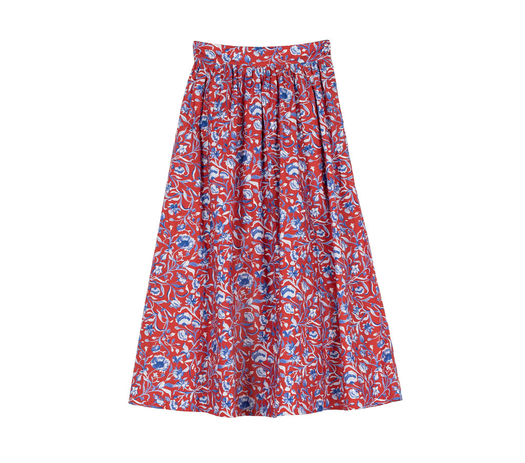 HMD -- AMALFI SKIRT -- CRIMSON COLUMBIA STREET FLORAL