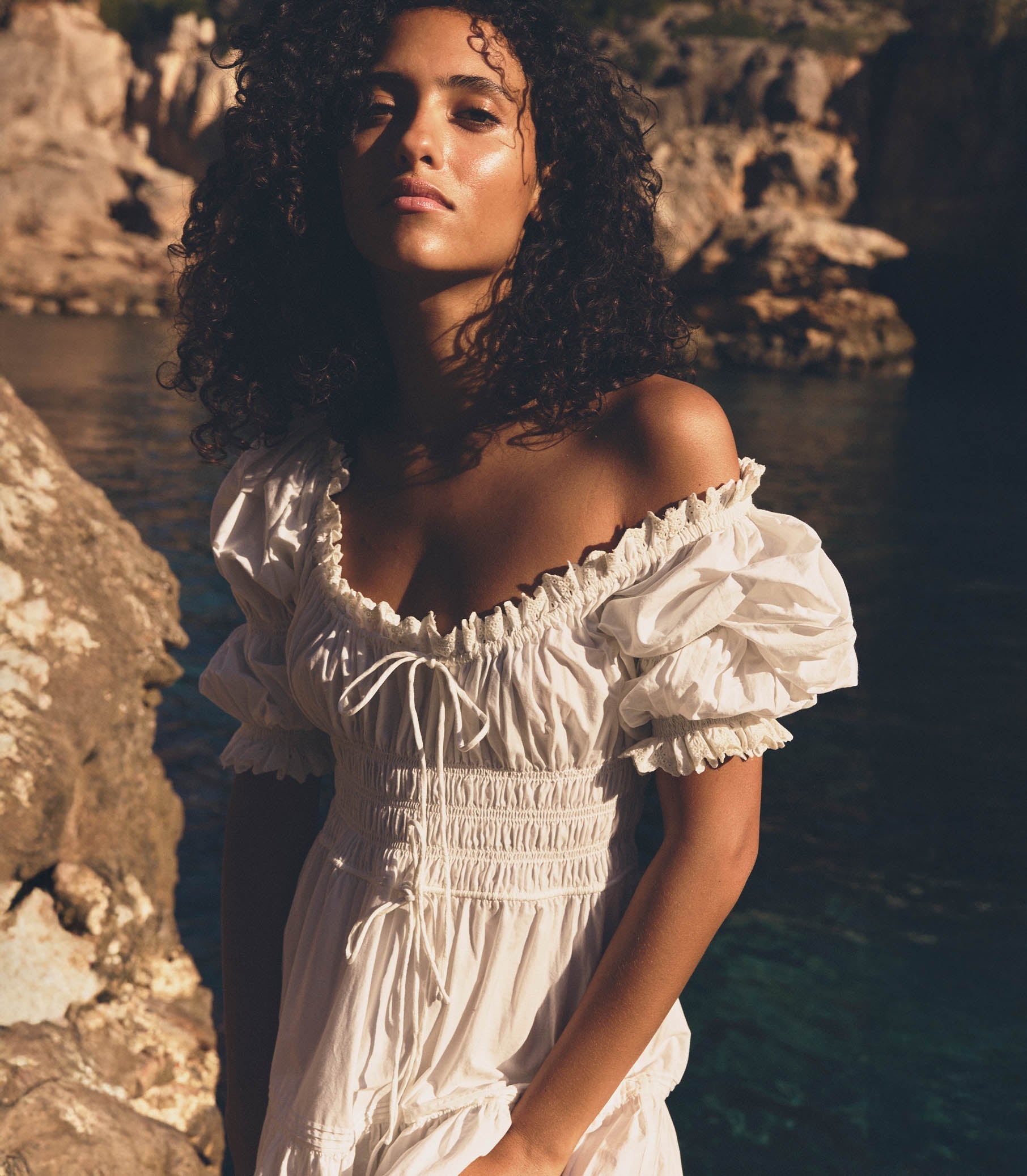 HMD -- BARDOT DRESS -- POWDER