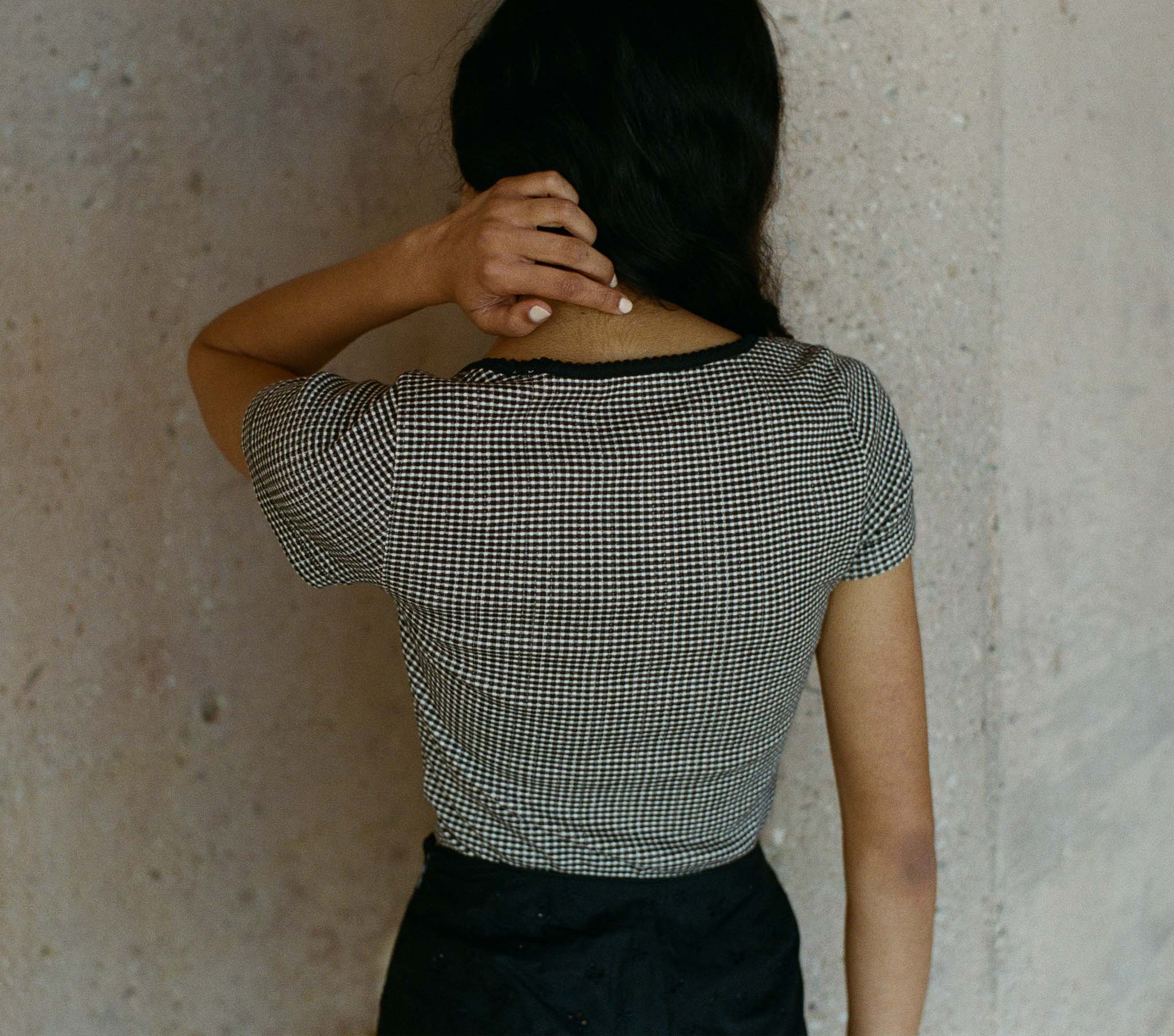 HMD -- BRIGITTE TEE -- LA MADDALENA GINGHAM