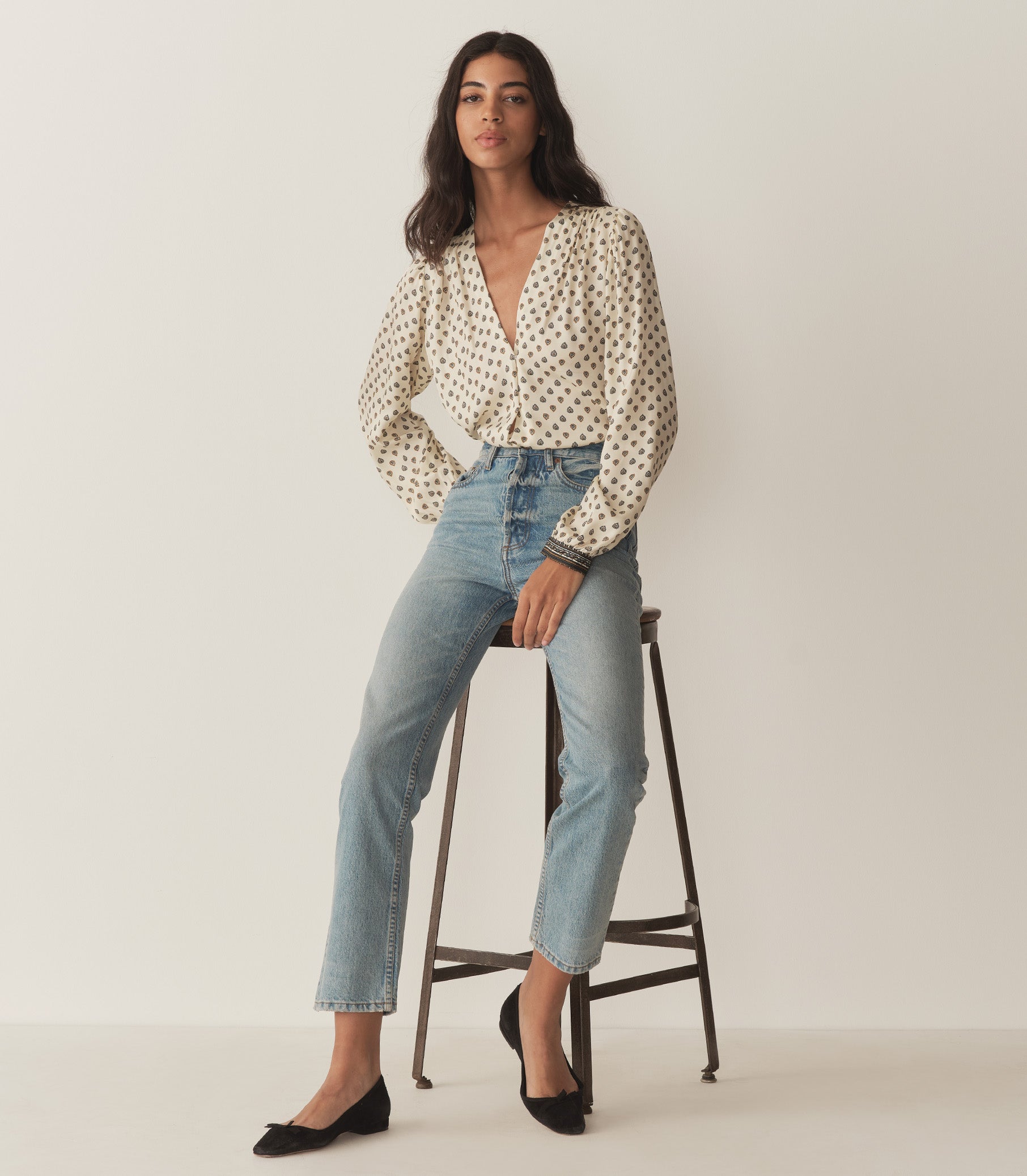 HMD -- CANDACE TOP -- RIVIERA FOULARD