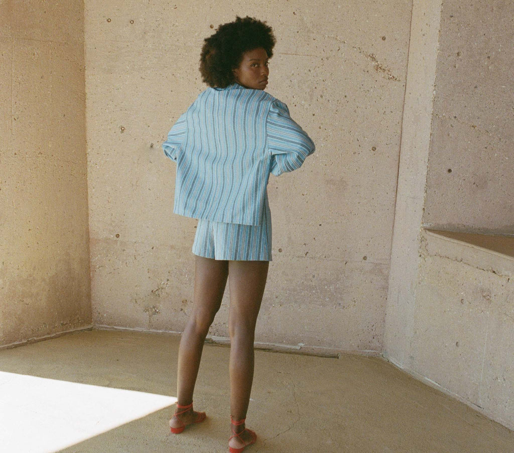 HMD -- CARLETO SHORT -- INDIGO STRIPE