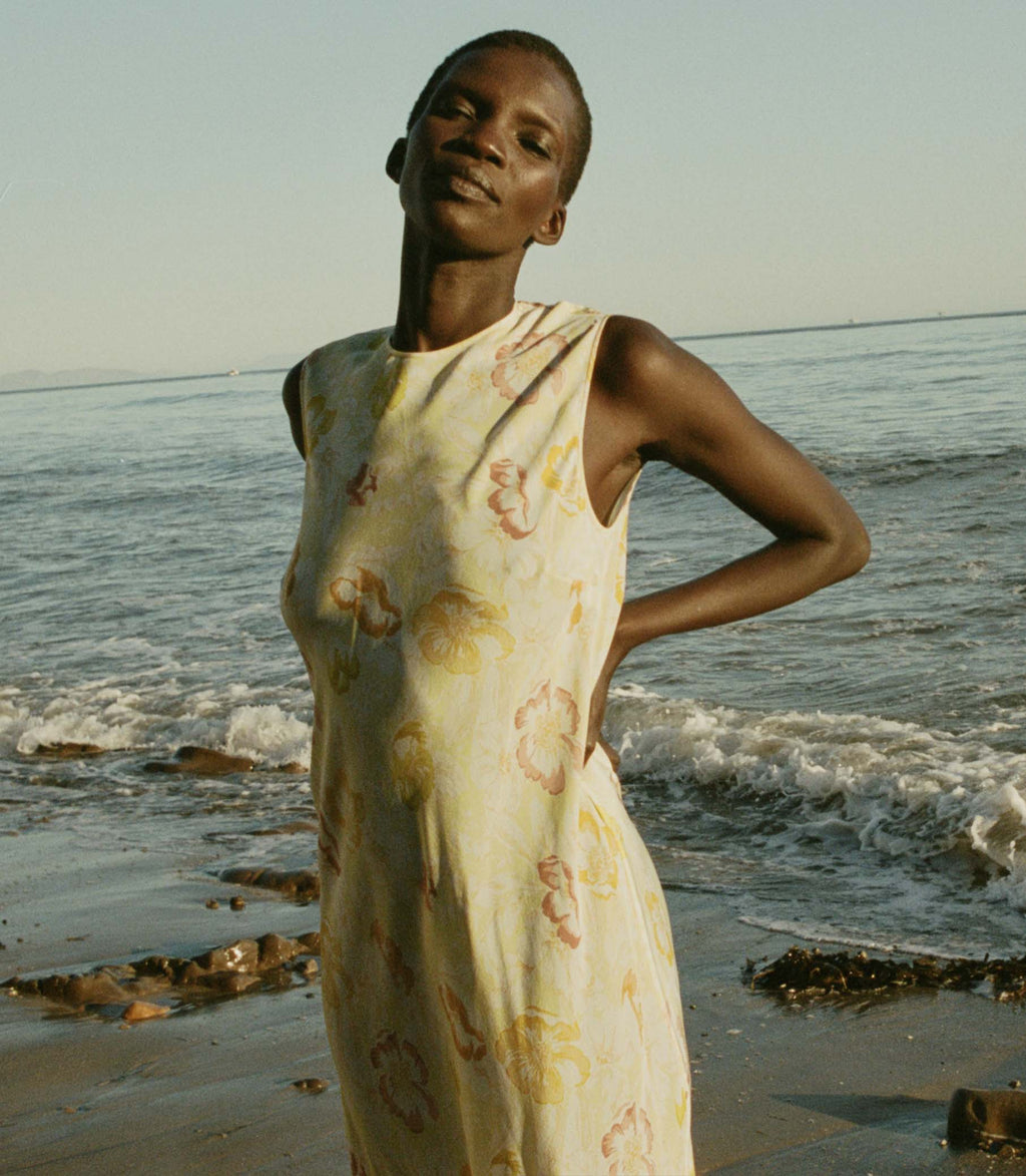 HMD -- CHANDRA DRESS -- CITRON ANEMONE BLOOM