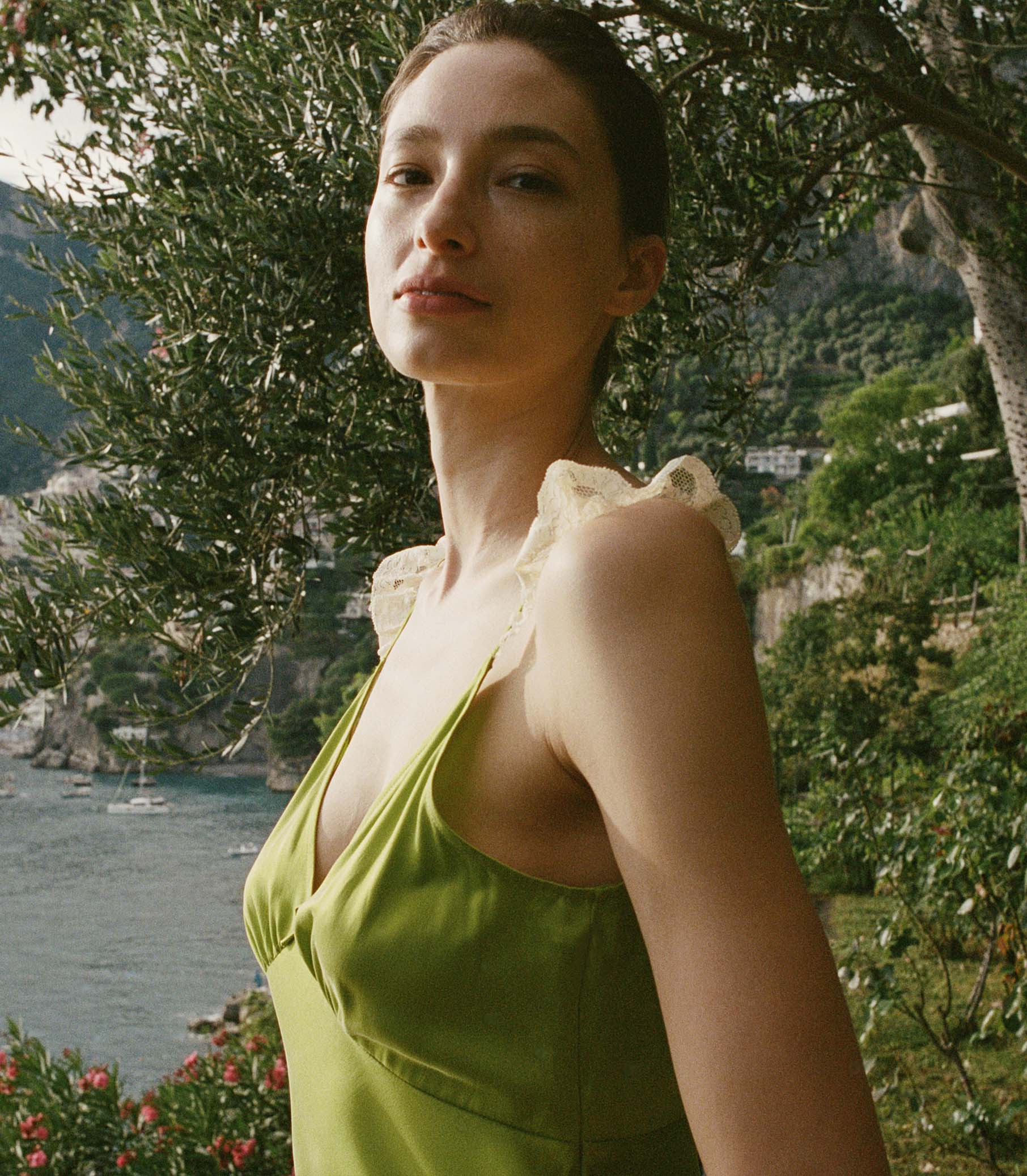 HMD -- CLAIRE DRESS -- CHARTREUSE